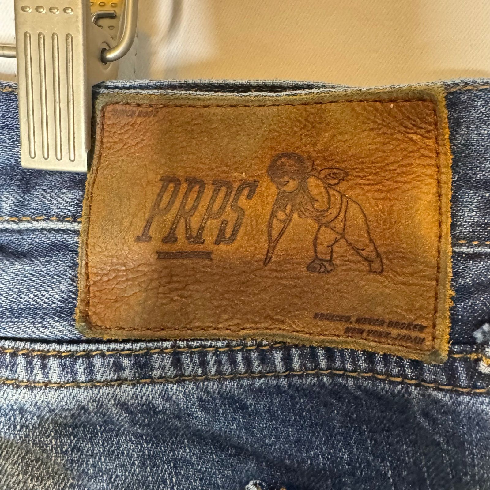 Prps PRPS Mens Windsor Fit Bootcut Jeans 38 Whiskered Button Fly Size US 38 / EU 54 - 6 Thumbnail