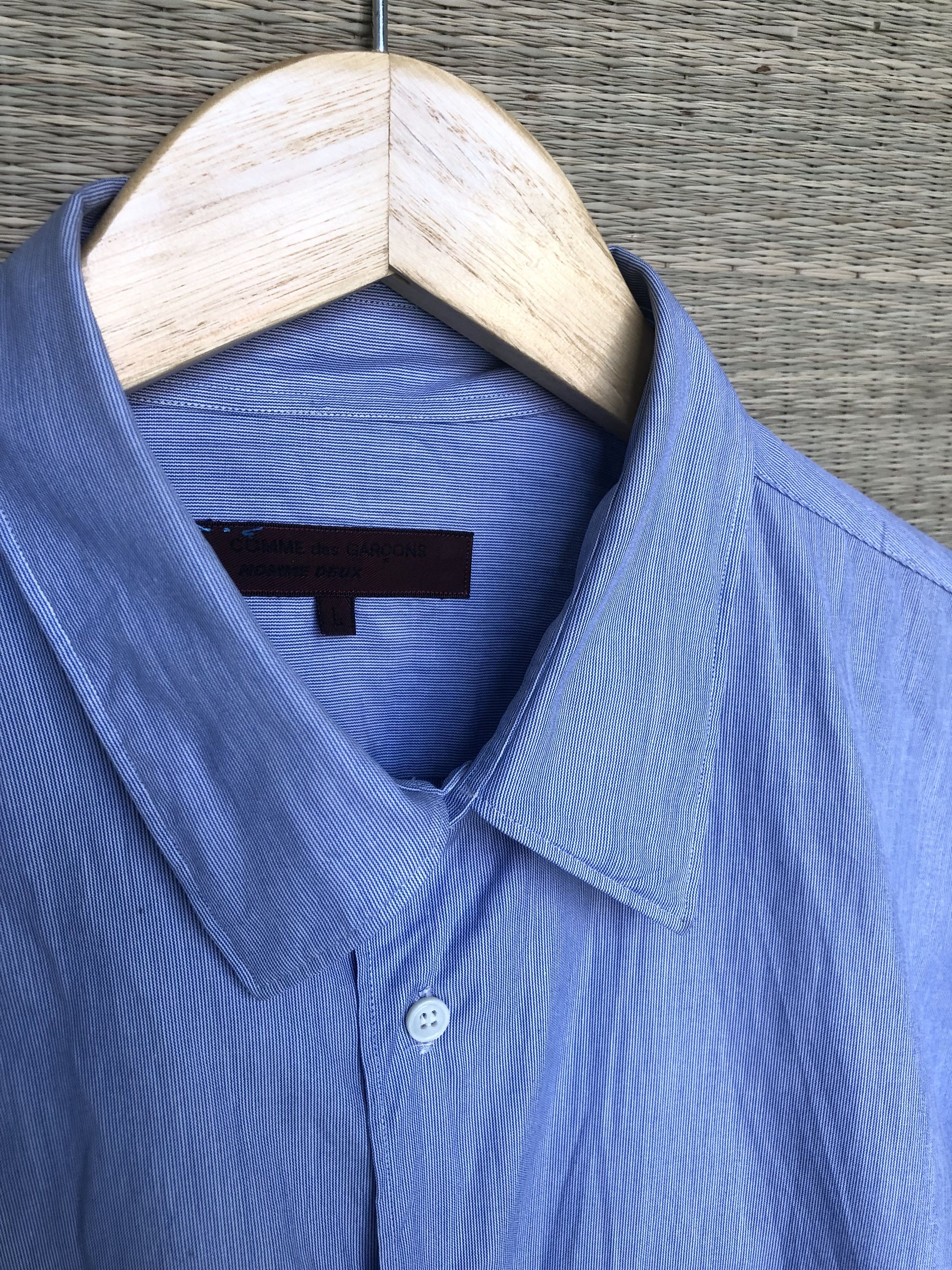 Comme des Garcons Homme Deux Blue stripes shirt Size US L / EU 52-54 / 3 - 2 Thumbnail