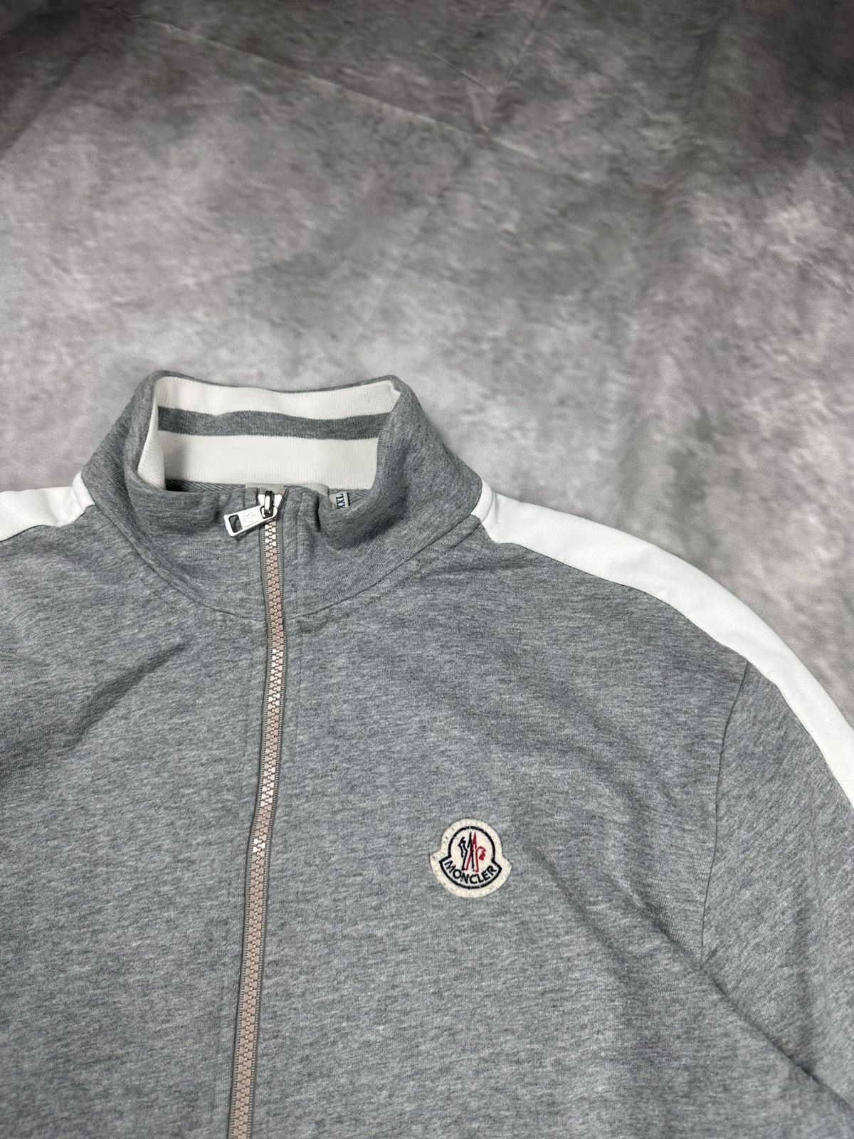 Moncler Mens Moncler Zip Up Grey Hoodie Size US L / EU 52-54 / 3 - 3 Thumbnail