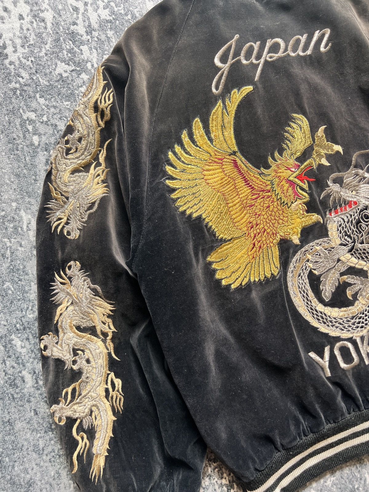Dulcamara Japan Vtg Velvet Sukajan Japan Yokosuka Souvenir Jacket Size US XL / EU 56 / 4 - 11 Thumbnail