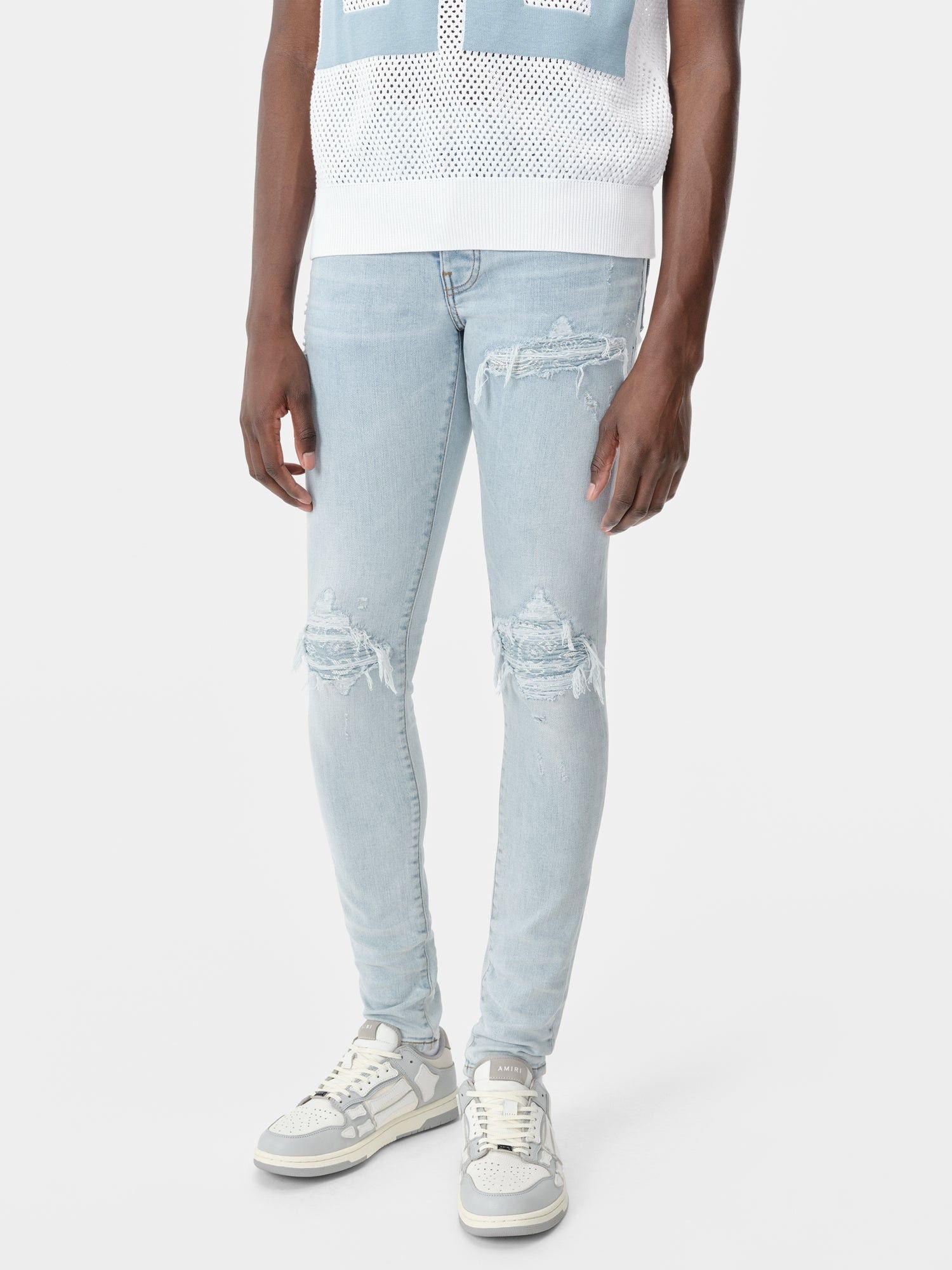 Amiri o1s1wg110425 MX1 Bandana Jacquard Jeans in Blue Size US 30 / EU 46 - 3 Thumbnail
