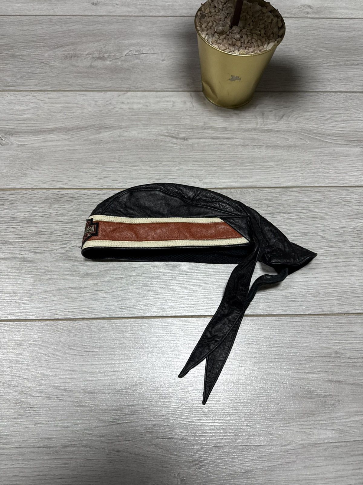 Harley Davidson Harley Davidson leather durag hat biker moto Size ONE SIZE - 6 Thumbnail