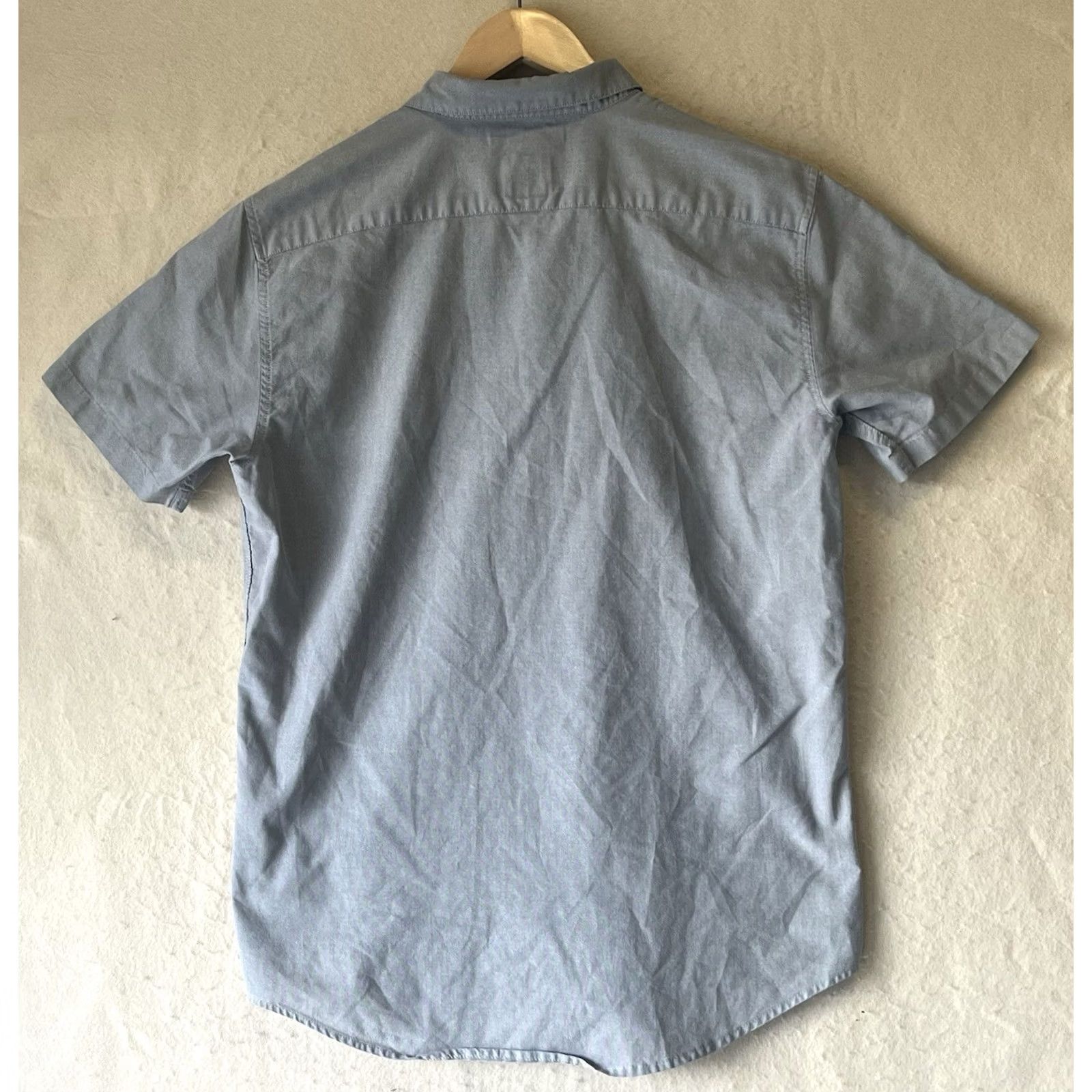 RVCA RVCA Casual Button Up Short Sleeve Pocket Shirt Slim Fit Mens M Gray Size US M / EU 48-50 / 2 - 2 Thumbnail