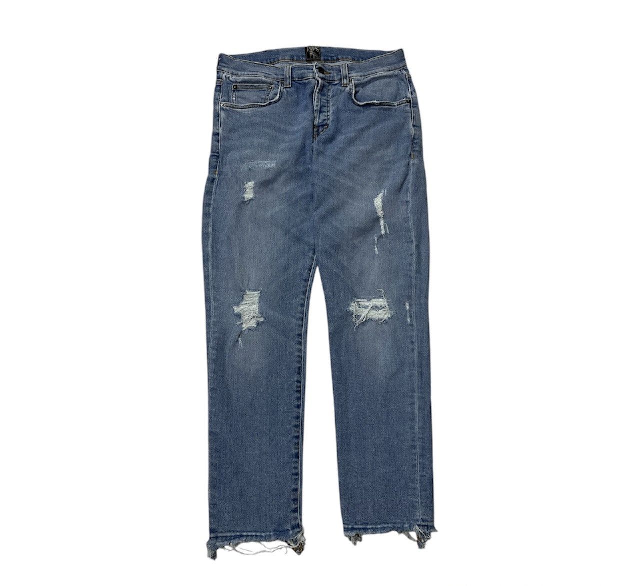 Designer × Prps PRPS windsor crop skinny fit distressed denim jeans pants Size US 32 / EU 48 - 1 Thumbnail