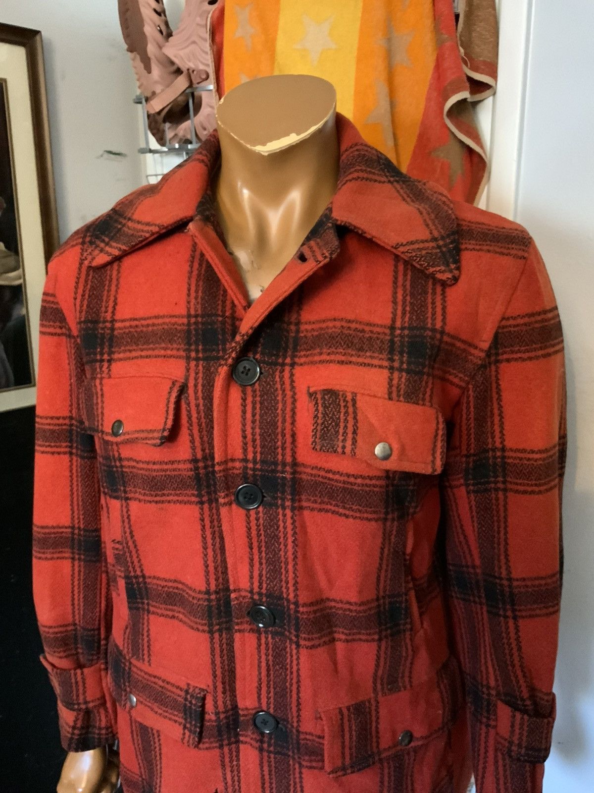 Vintage Vintage 40s 50s Buffalo Plaid Wool Mackinaw Jacket Coat Size US S / EU 44-46 / 1 - 17 Thumbnail