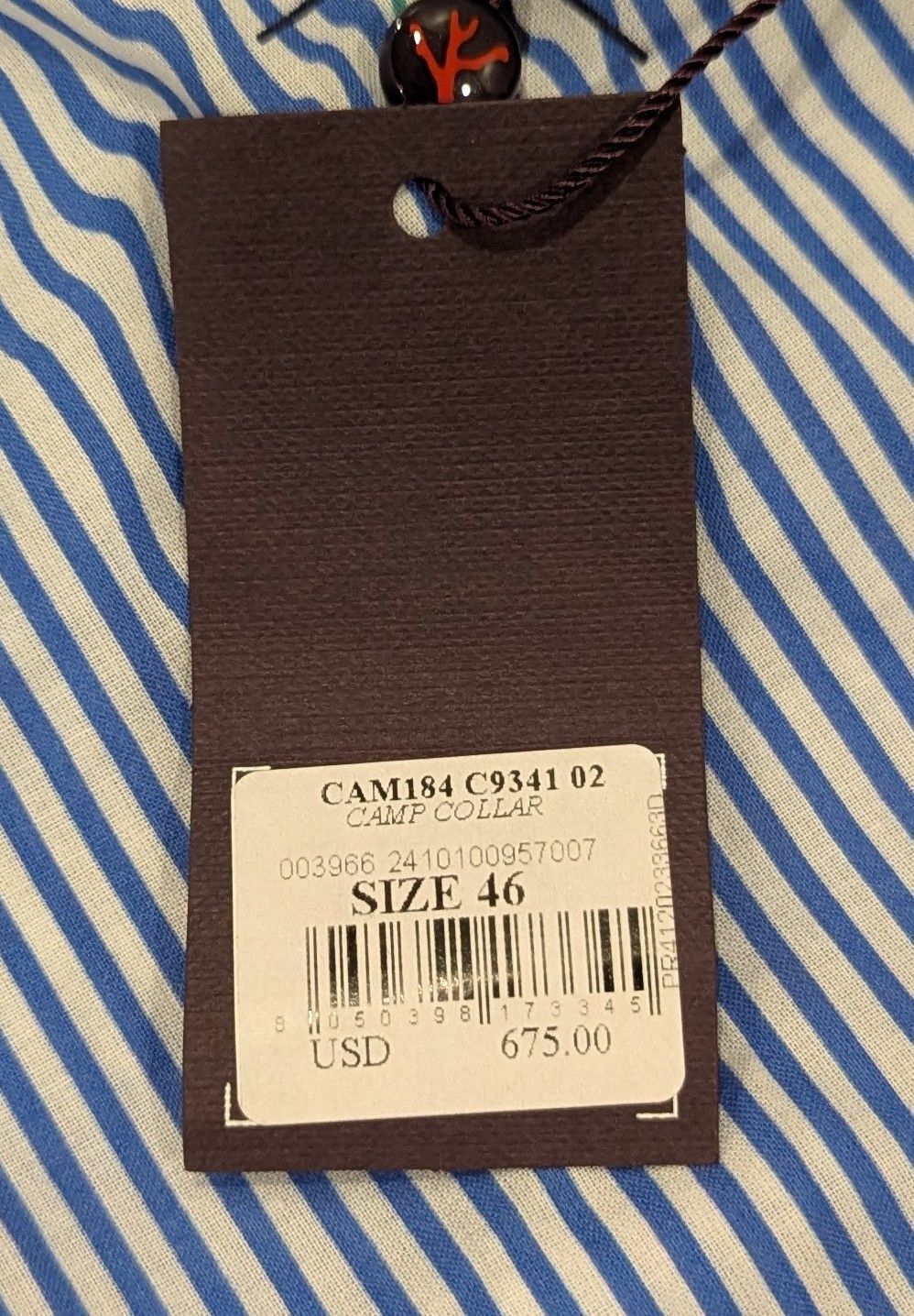 Isaia ISAIA Kayak Striped SS Button Up Shirt Light Blue 46 US 18 Size US XXL / EU 58 / 5 - 11 Thumbnail