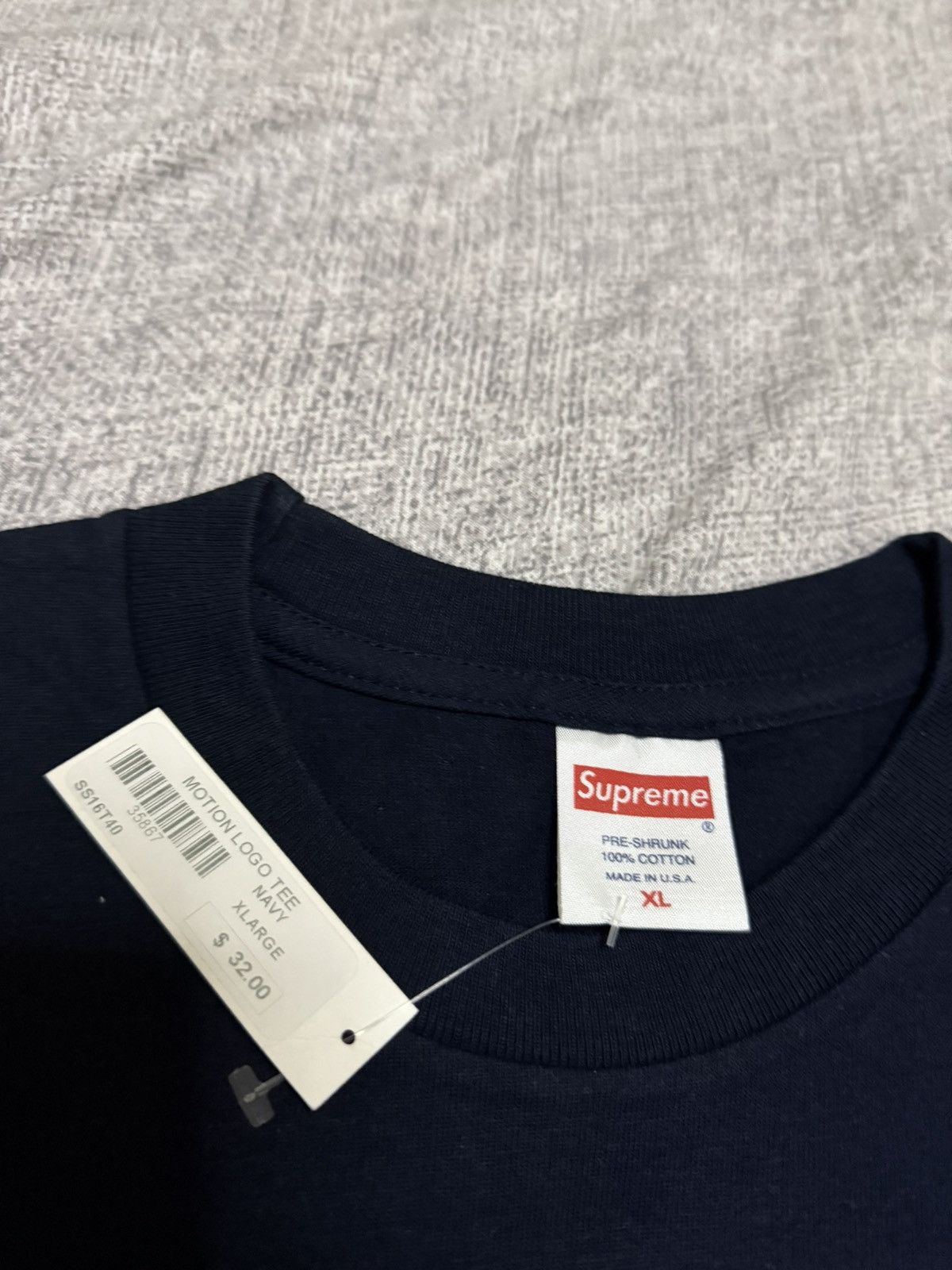 Supreme Supreme ss16 motion logo tee T-shirt navy Size US XL / EU 56 / 4 - 4 Thumbnail