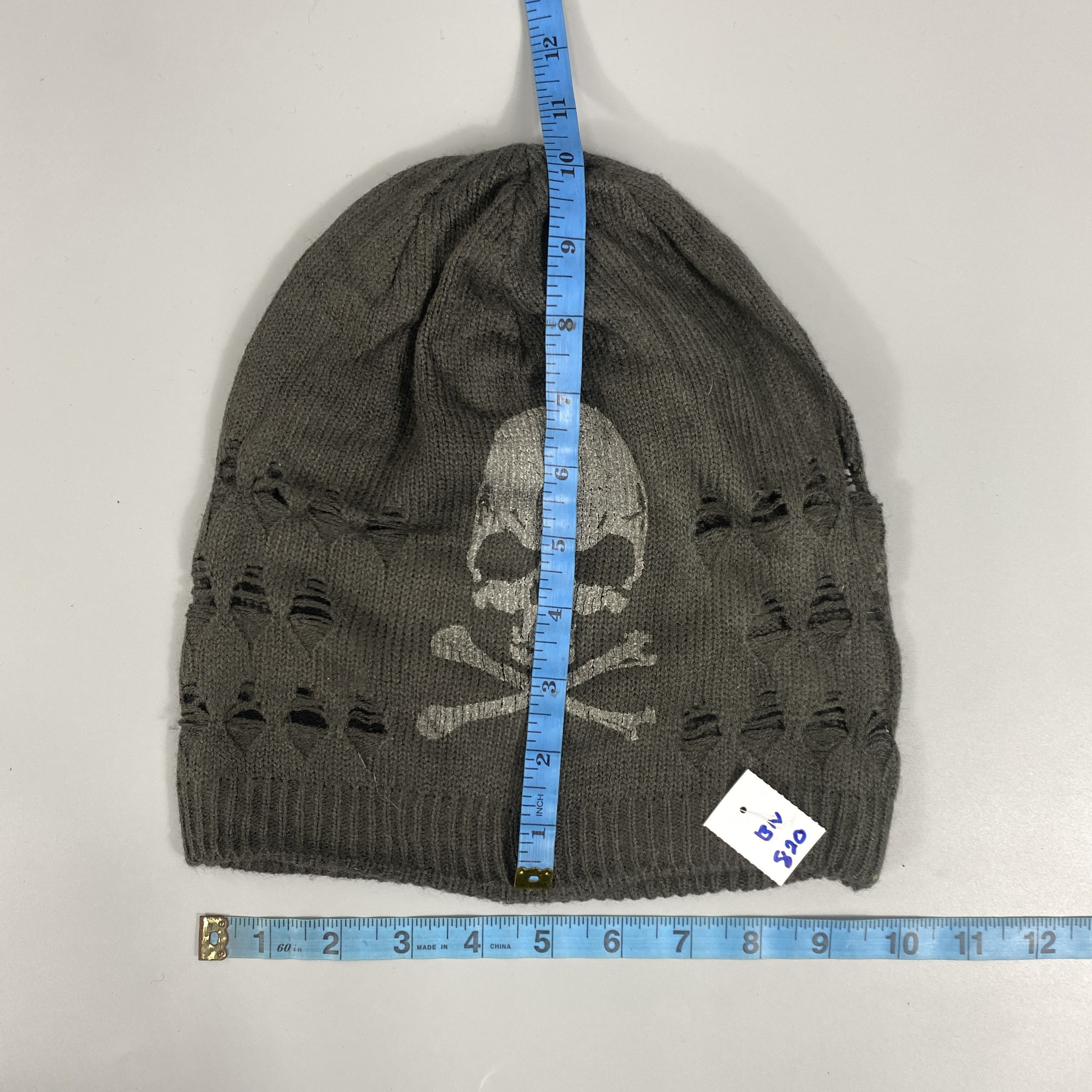 Japanese Brand Skull Stripe Reversible Slouchy Hat -BN820 Size ONE SIZE - 10 Thumbnail