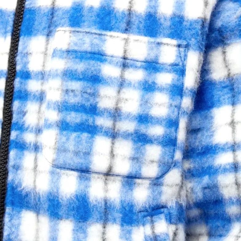 Cole Buxton COLE BUXTON OverShirt Jacket Wool Flannel Check Blue XL Men’s Bomber Full Zip Shirt Size US XL / EU 56 / 4 - 5 Thumbnail