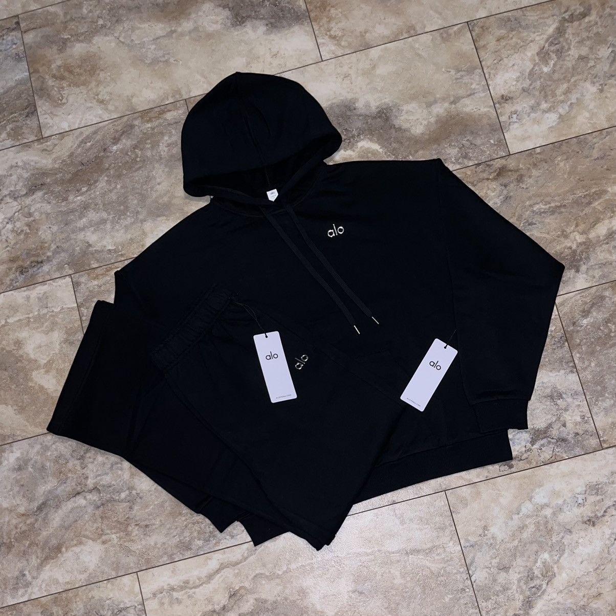 Alo ALO 'Accolade' Black Full Zip Hoodie | Grailed