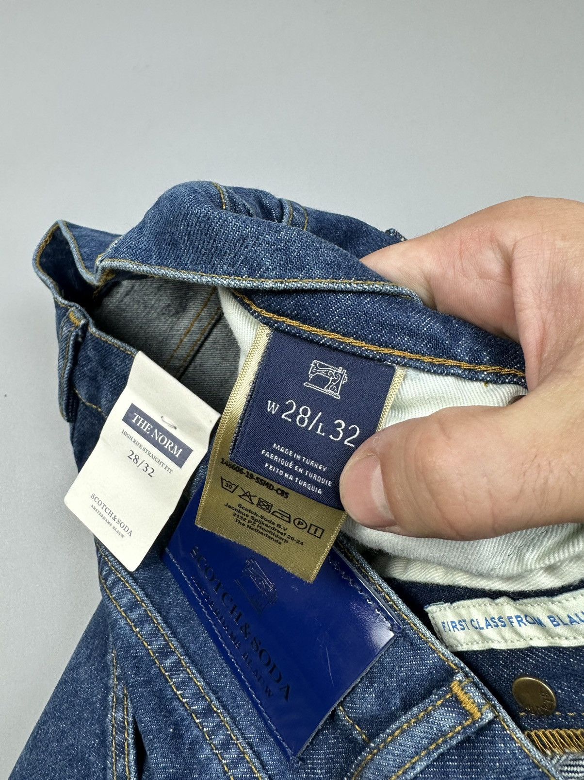 Scotch & Soda Solid Blue Relaxed Fit Jeans Scotch&Soda 28w Size US 28 / EU 44 - 6 Thumbnail