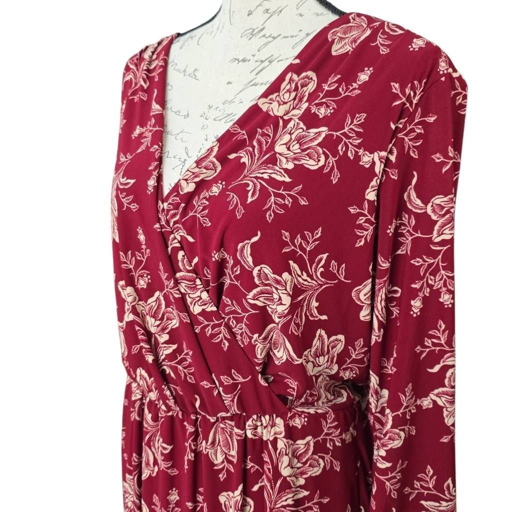 Lauren Ralph Lauren Lauren Ralph Lauren Women's Size 14 Dk Red Cream Floral Prin Size XL / US 12-14 / IT 48-50 - 6 Thumbnail