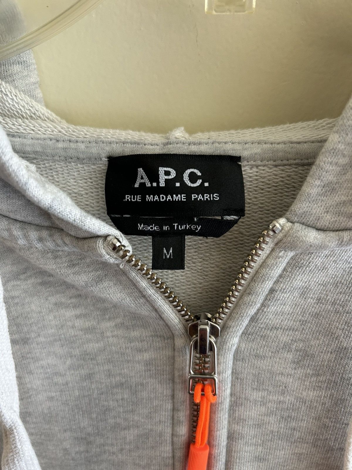 A.P.C. A.P.C VPC Logo Zip-Up Hoodie - Grey/orange Size US M / EU 48-50 / 2 - 4 Thumbnail