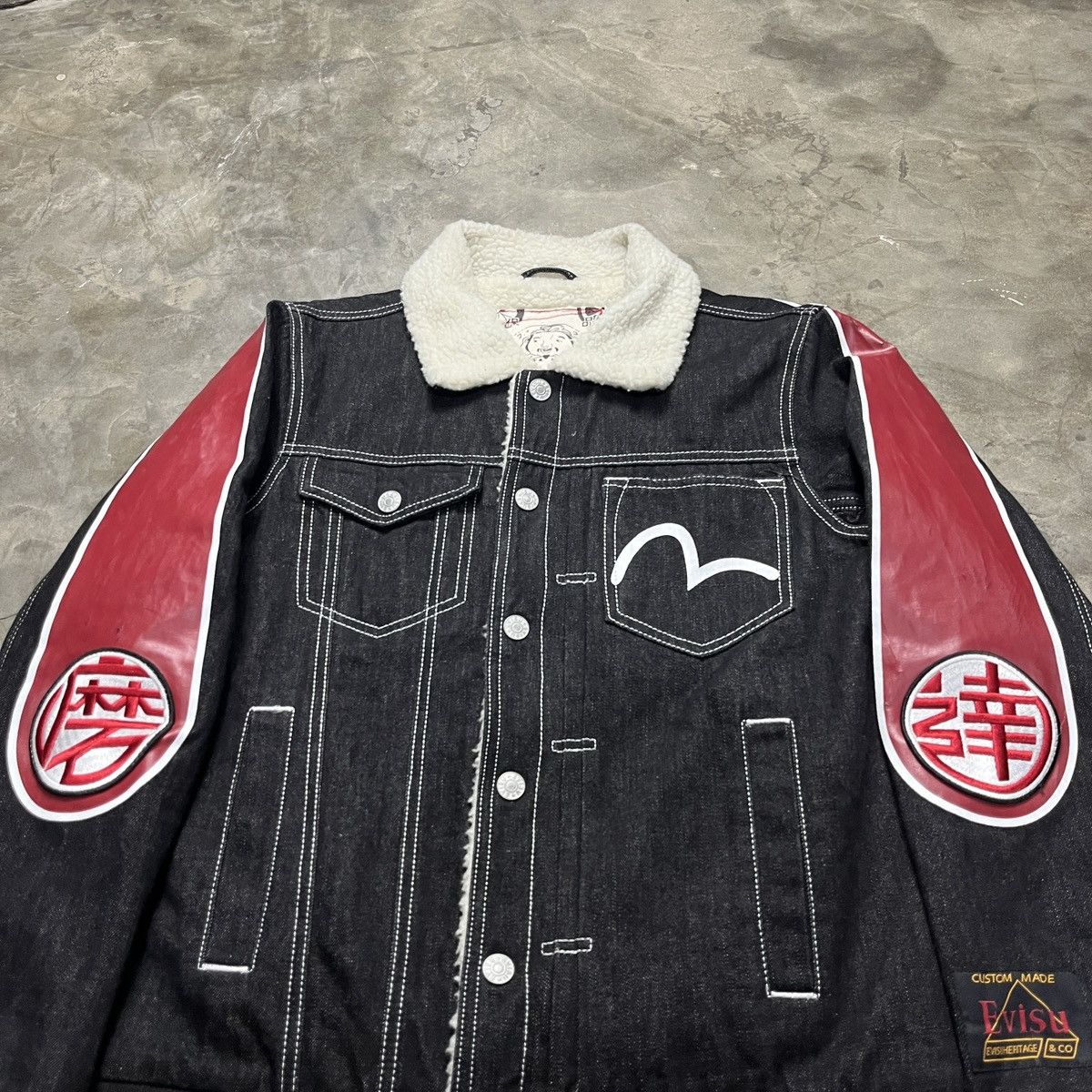 Evisu Evisu sherpa denim jacket Size US M / EU 48-50 / 2 - 3 Thumbnail