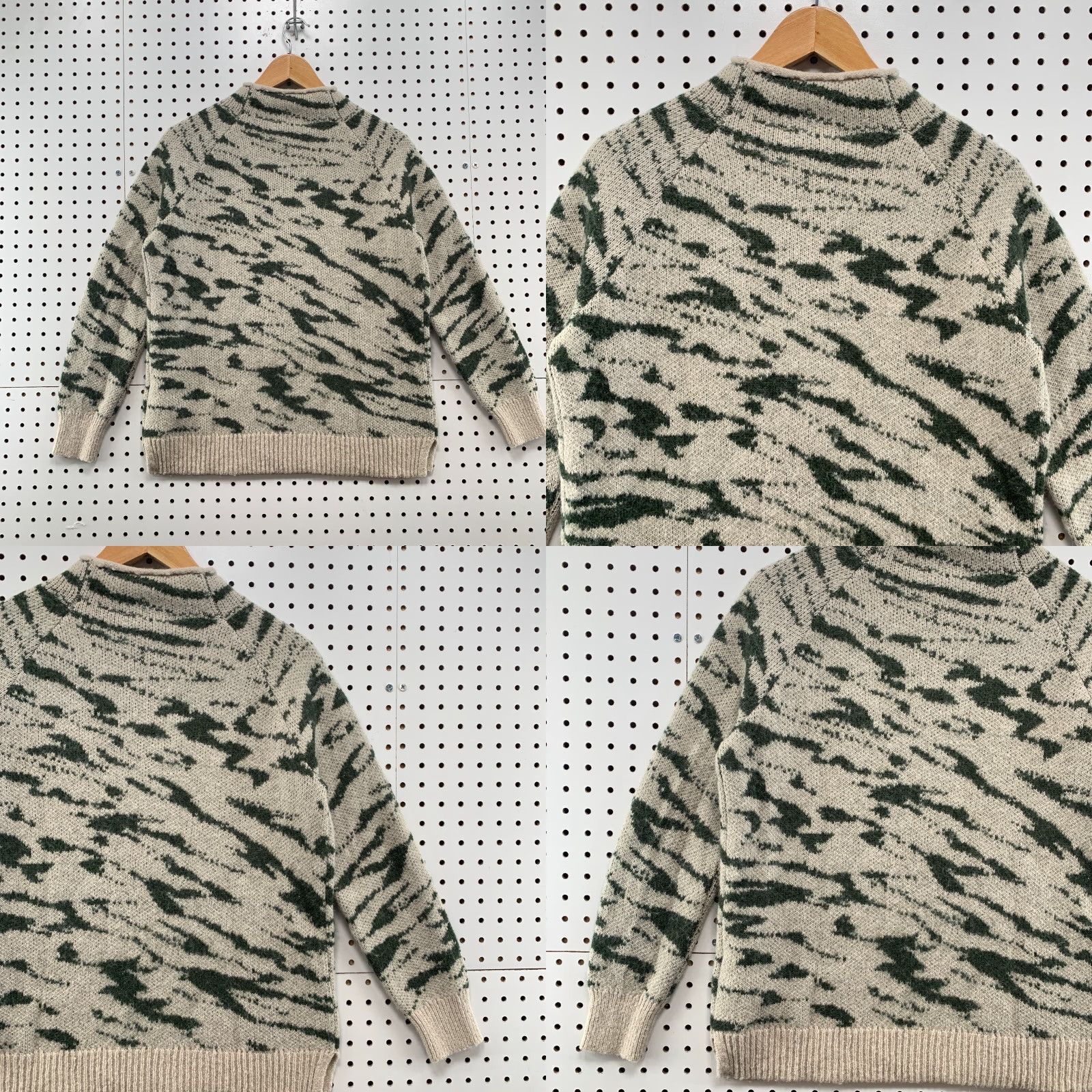 Madewell VINTAGE Madewell Alpca Blend Knit Sweater Beige Green Womens XXS Pullover 20.5x25.5 Size XXS / US 00 / IT 34 - 8 Thumbnail