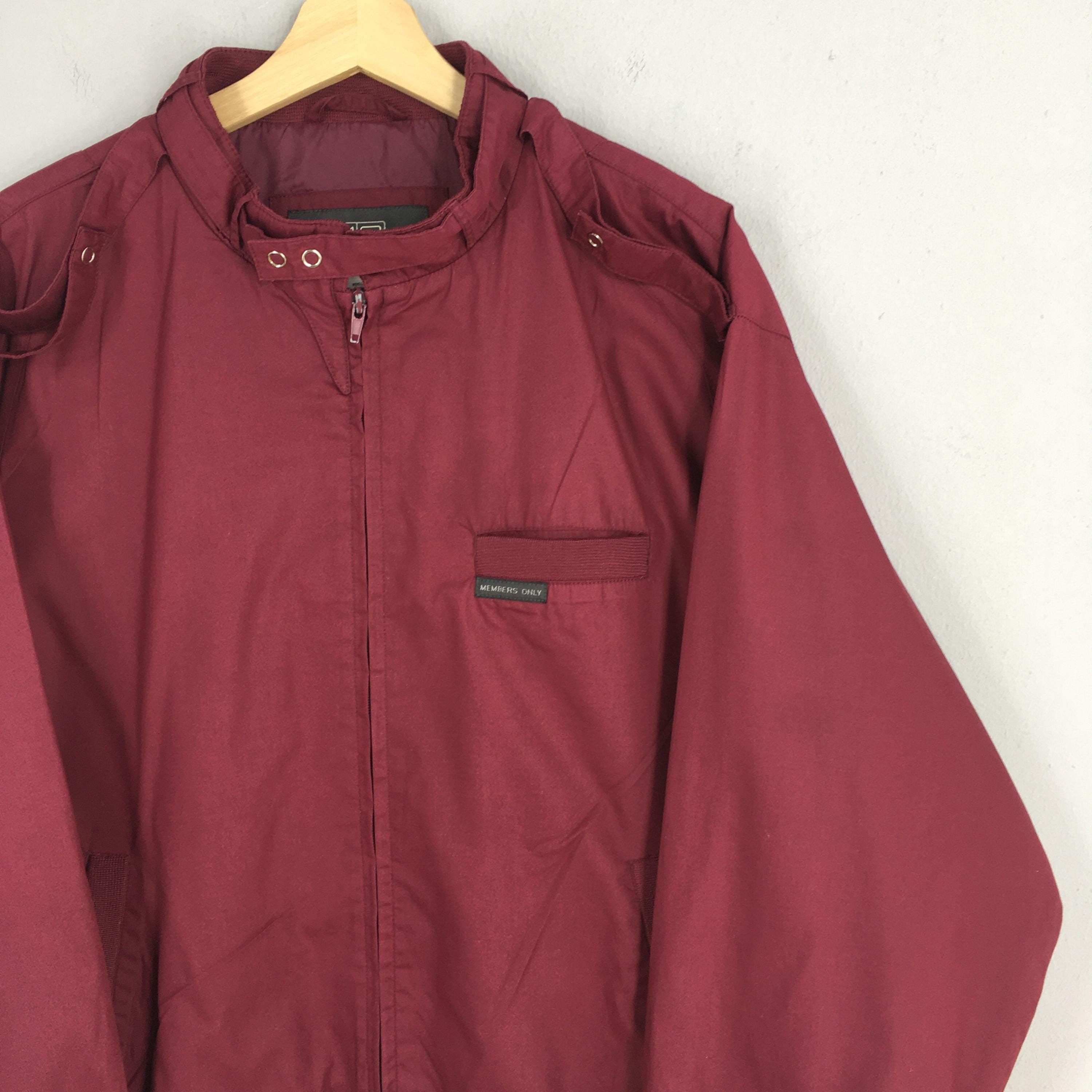 Members Only Vintage 90s Members Only Zipper Casual Red Jacket Large Size US L / EU 52-54 / 3 - 2 Thumbnail