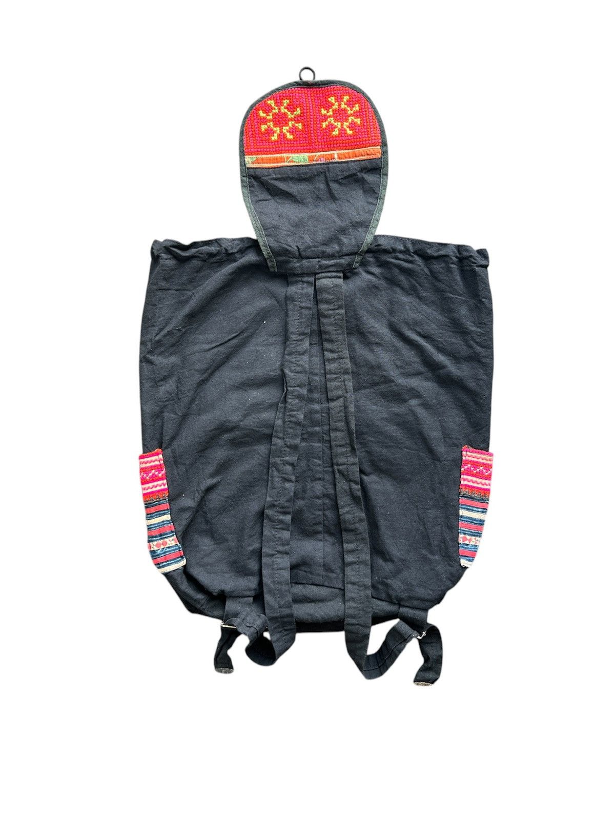 Native × Vintage Navajo Native Style Drawstring Backpack Rucksack Size ONE SIZE - 3 Thumbnail