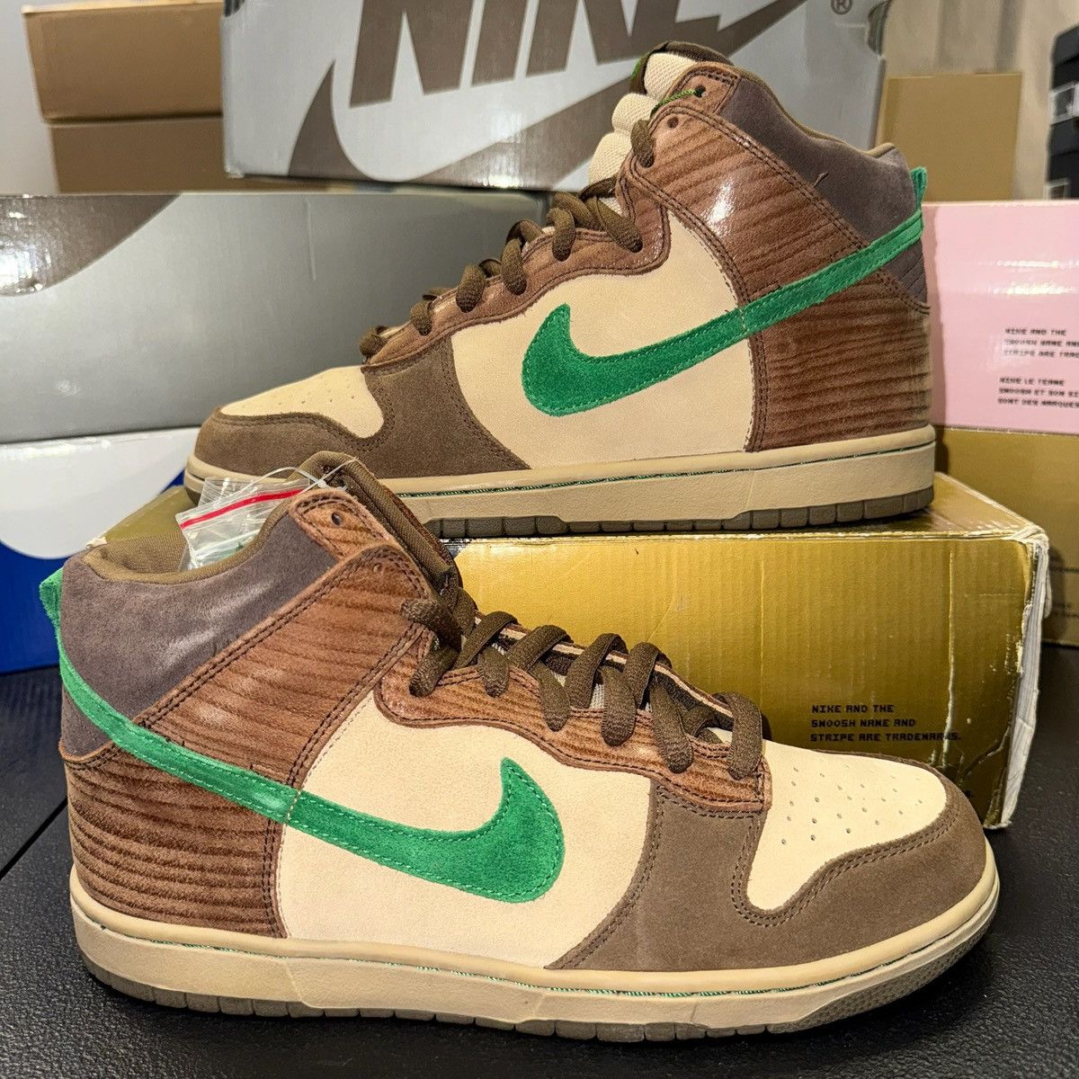Nike Size 10 - Nike Dunk Premium SB High Tweed Classic Green Size US 10 / EU 43 - 1 Thumbnail
