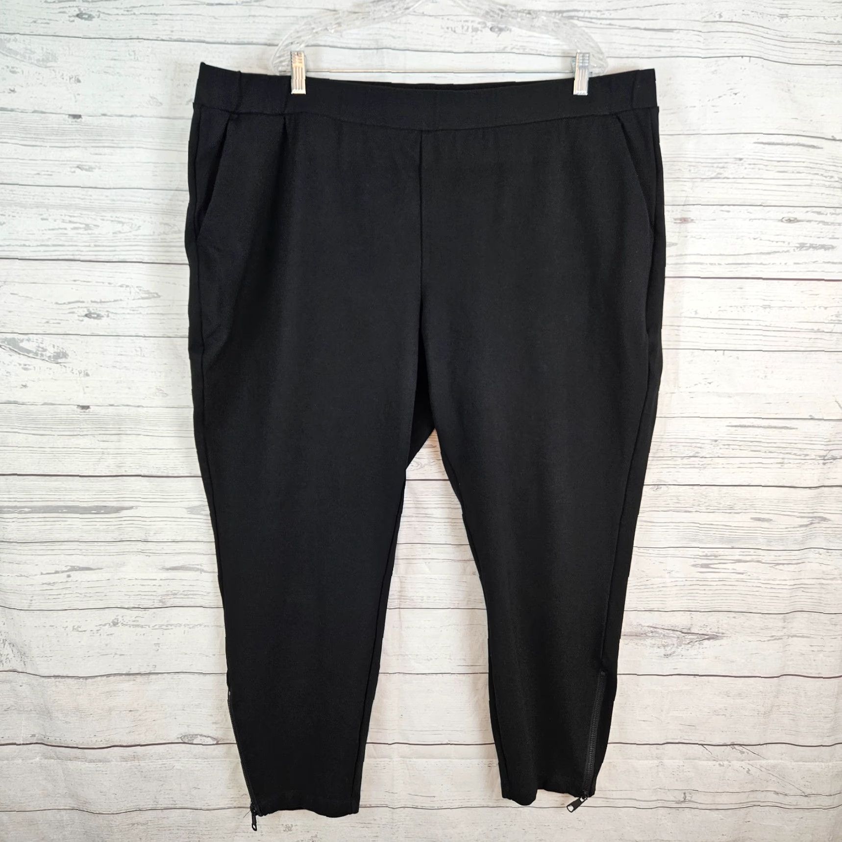 Vintage Universal Standard Womens Moro Pocket Signature Ankle Pants Sz XL 26-28 Black Size 26" / US 2 / IT 38 - 2 Thumbnail