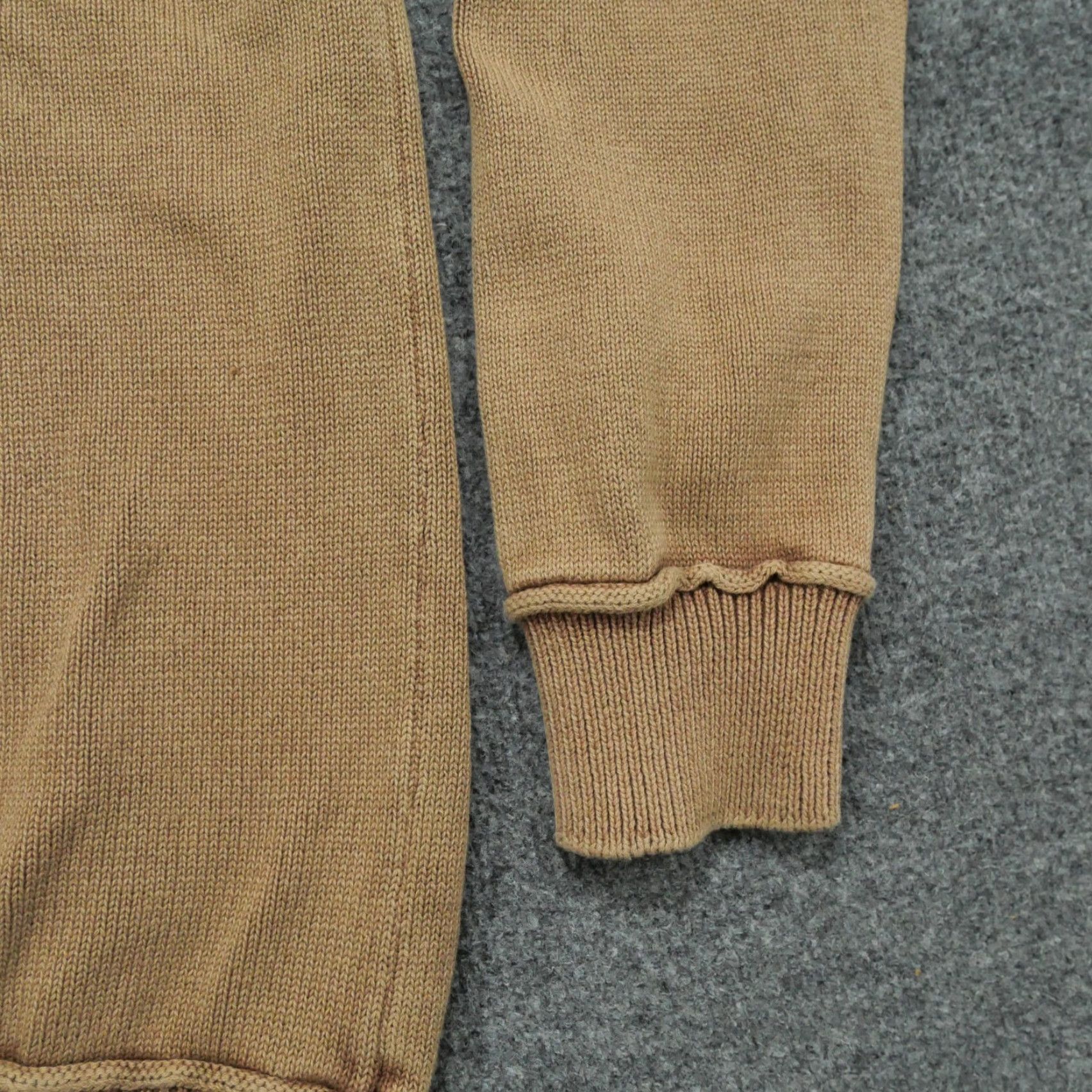 Vintage Cabela's Sweater Mens L Brown Teal Henley Button Cotton Outdoors Knit Mock Neck Casual Long Sleeve Size US L / EU 52-54 / 3 - 3 Thumbnail