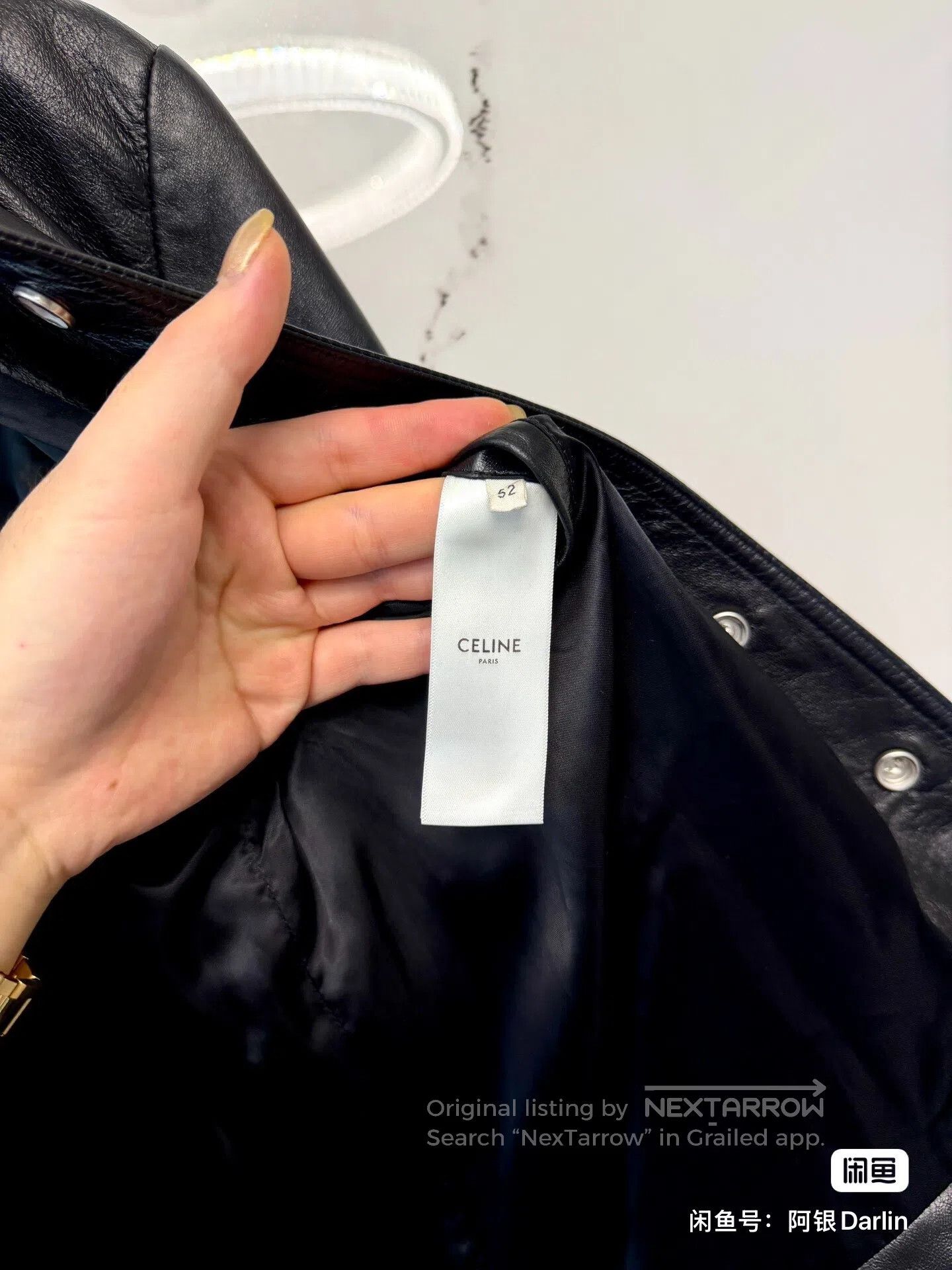 Celine CELINE Black Rivet Leather Jacket| Size US L / EU 52-54 / 3 - 5 Thumbnail