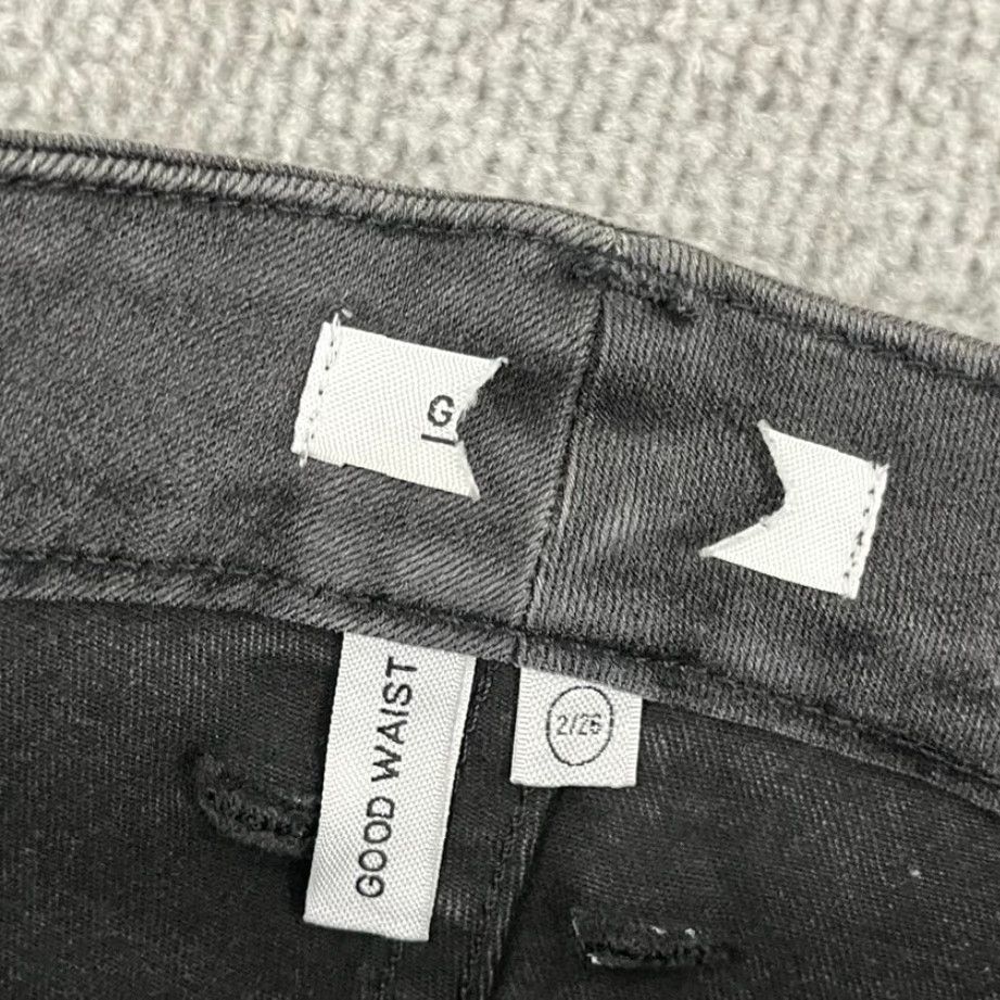 Good American Good American Pants Womens Size 2 Gray Snake Foil Skinny Waist Good Size 26" / US 2 / IT 38 - 2 Thumbnail