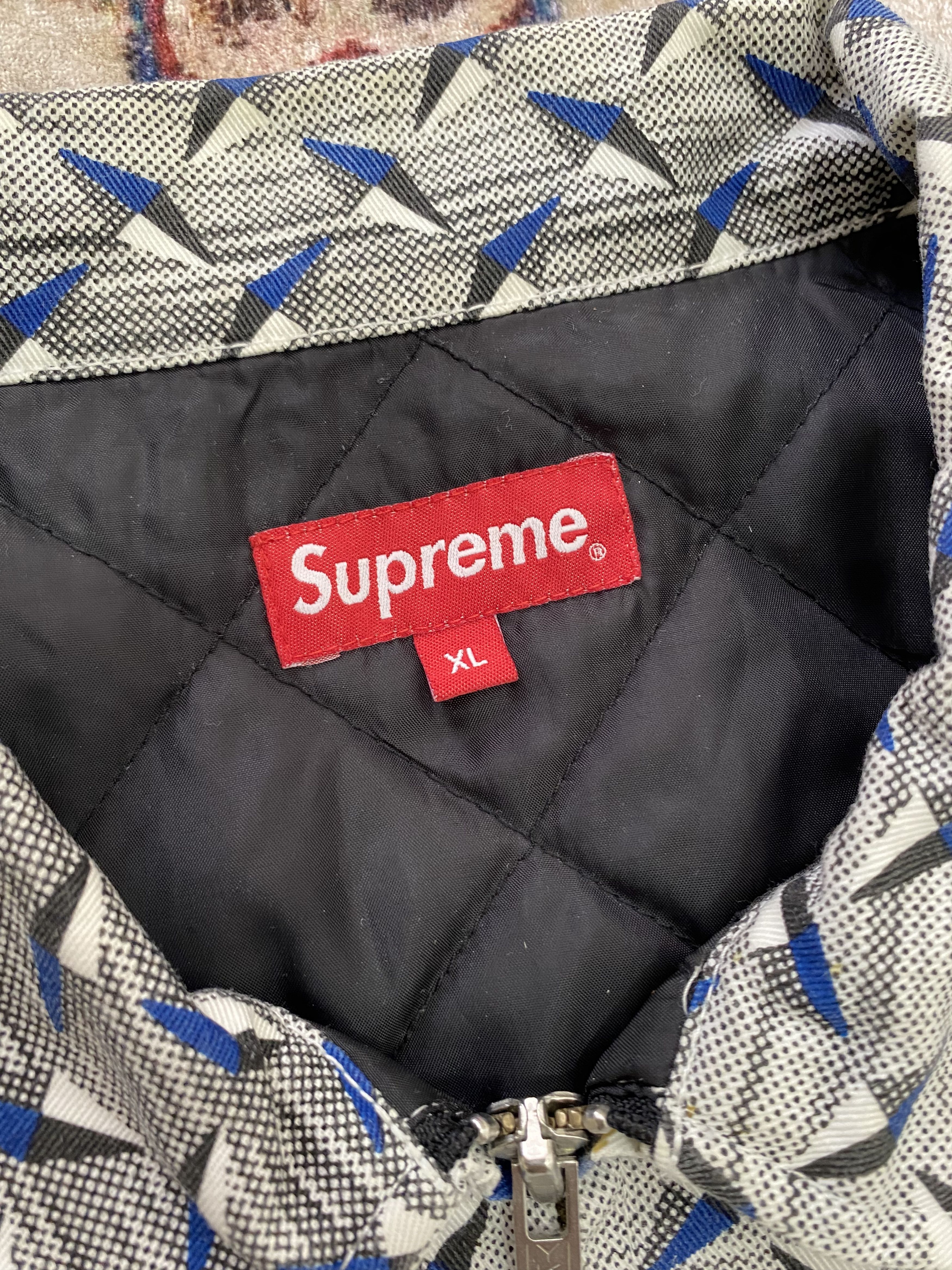 Supreme SS19 Supreme Diamond Plate Work Jacket Size US XL / EU 56 / 4 - 6 Thumbnail