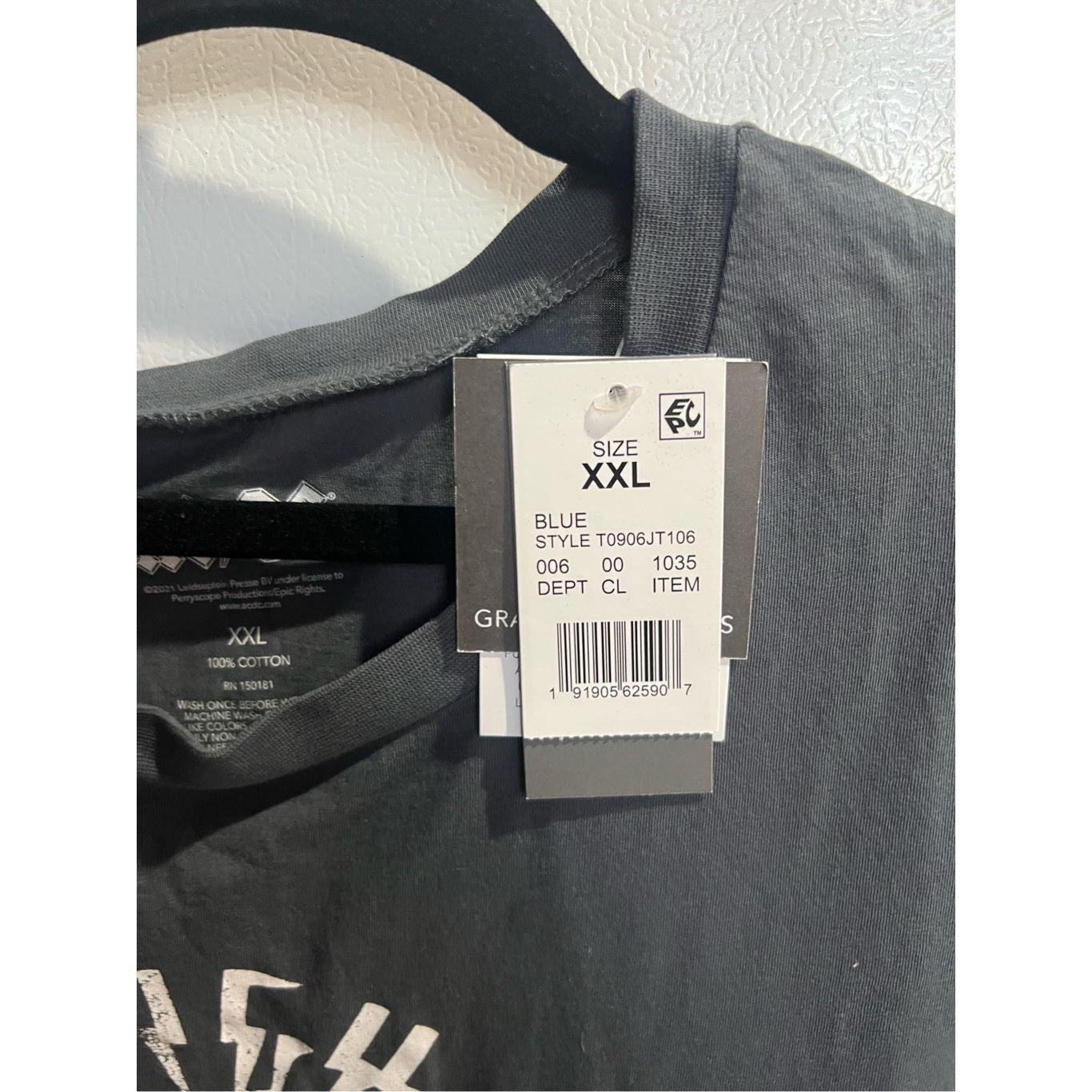 AC/DC AC/DC Grey T-Shirt Woman’s Size XXL NEW WITH FLAW Size XXL / US 16-18 / IT 52-54 - 4 Thumbnail
