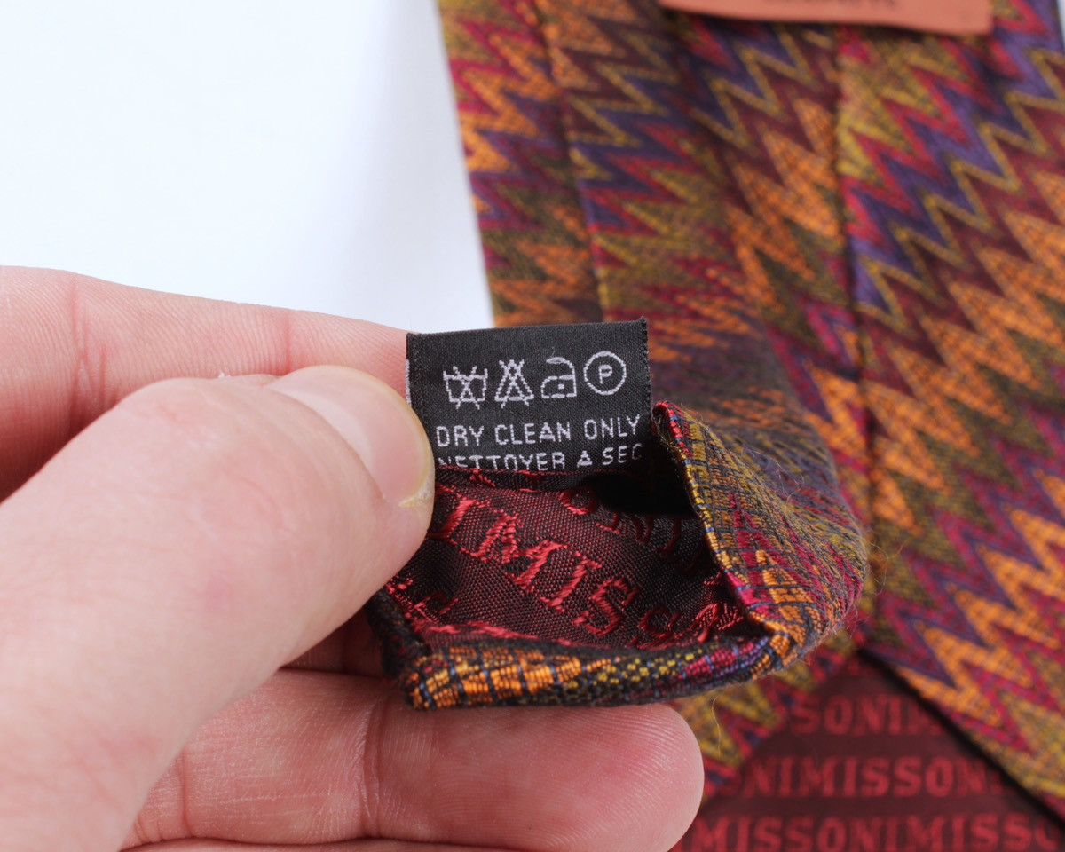 Designer × Missoni × Vintage MISSONI Cravatte Vintage Geometric Zig Zag Chevron Silk Tie Size ONE SIZE - 12 Thumbnail