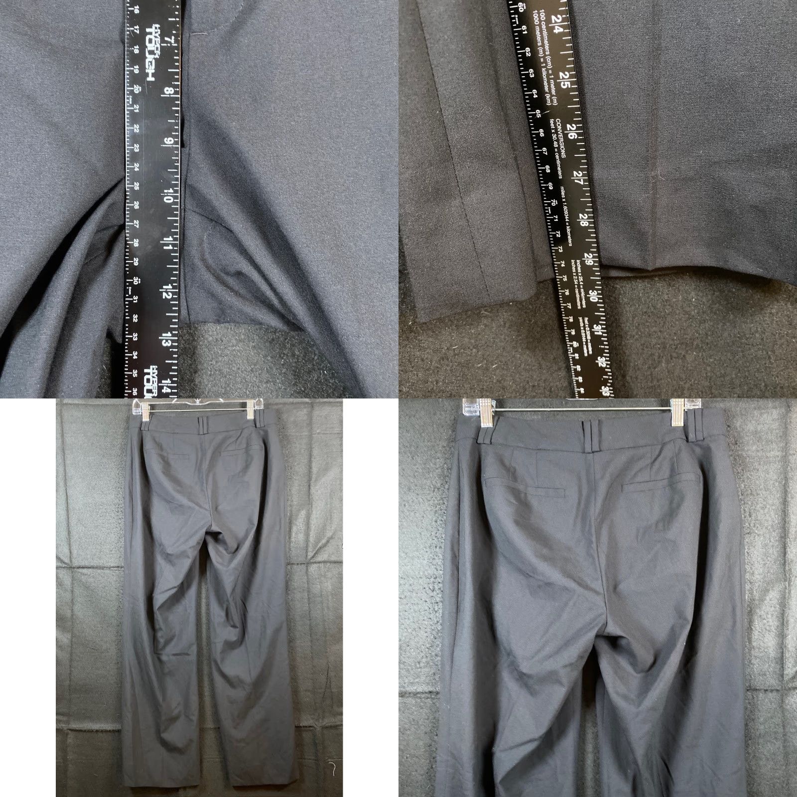 Banana Republic VINTAGE Banana Republic Womens Pants Black Jackson Curvy Fit Wool Blend Lined Stretch 8 Size 24" / US 00 / IT 34 - 8 Thumbnail