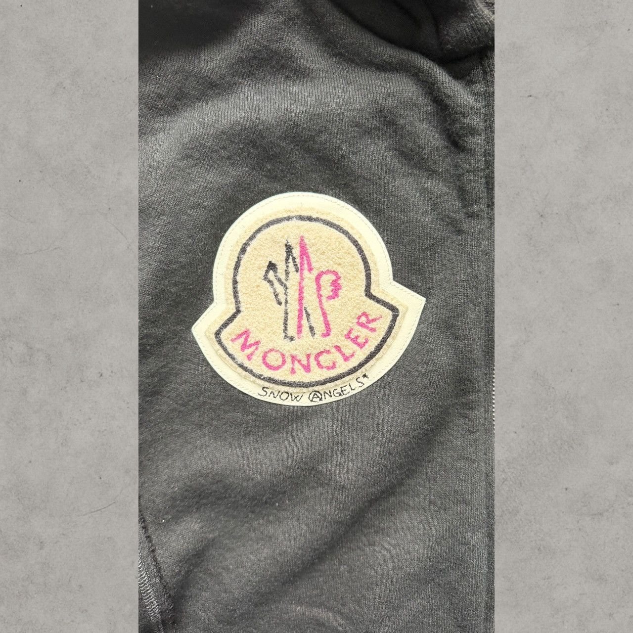 Moncler × Palm Angels Moncler x Palm Angels Logo Skull Oversized Black Zip Up Sz L Size US L / EU 52-54 / 3 - 3 Thumbnail