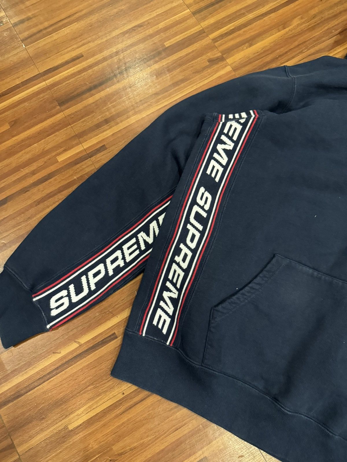 Supreme Supreme Text Rib Hooded Sweatshirt Aw19 Size US M / EU 48-50 / 2 - 3 Thumbnail