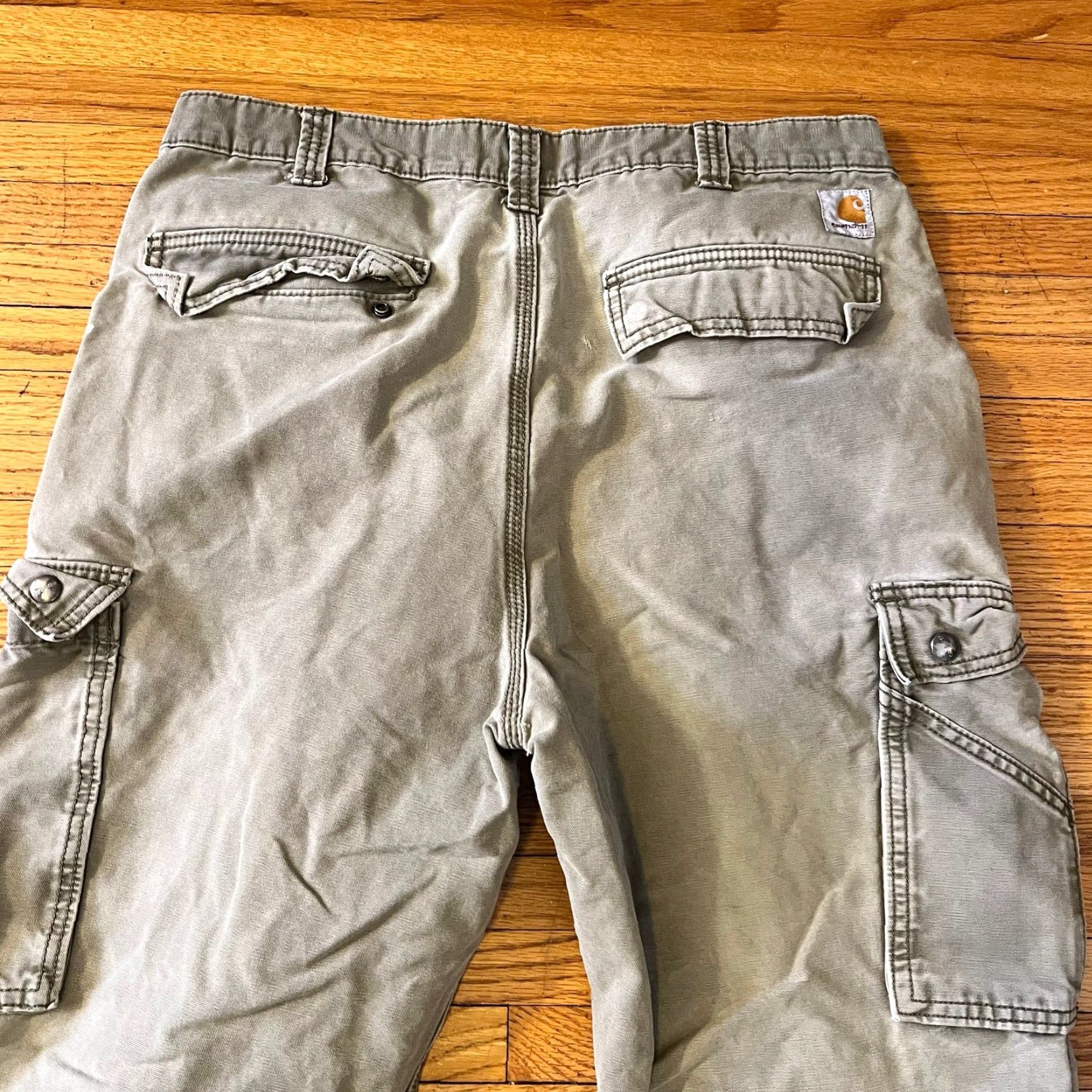 Carhartt Carhartt Cargo Pants Mens 38 x 34 Relaxed Work Distressed Green Tan 34x32 Men Cargo Mens Green Tan Distressed Stains Hole"} Size US 36 / EU 52 - 5 Thumbnail
