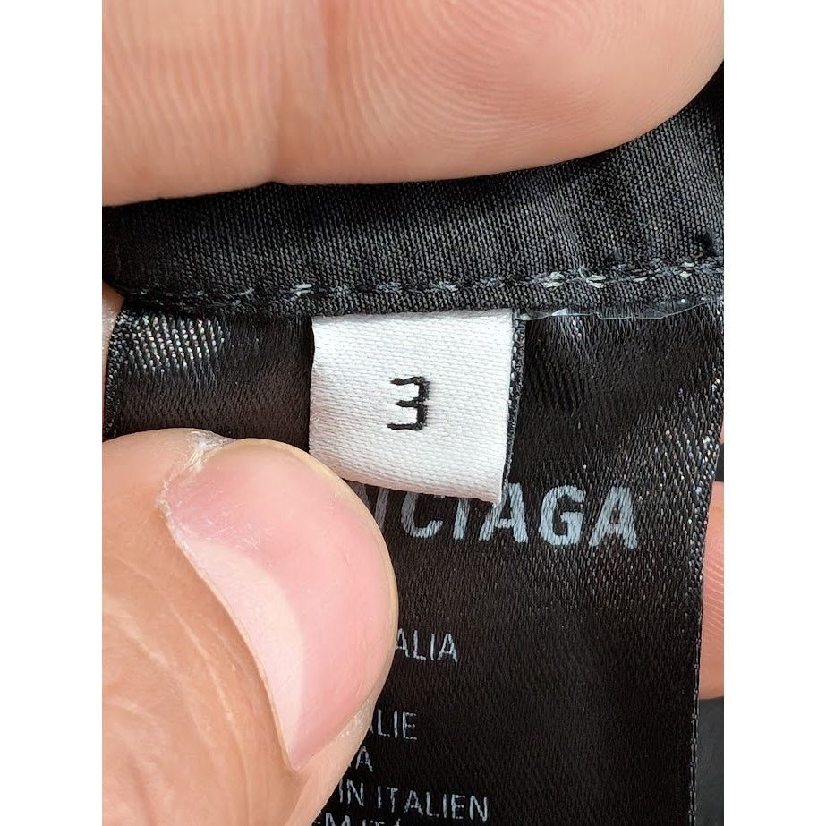 Balenciaga o1rshd1 Cotton Poplin Graffiti Oversized Shirt in Black Size US L / EU 52-54 / 3 - 14 Thumbnail