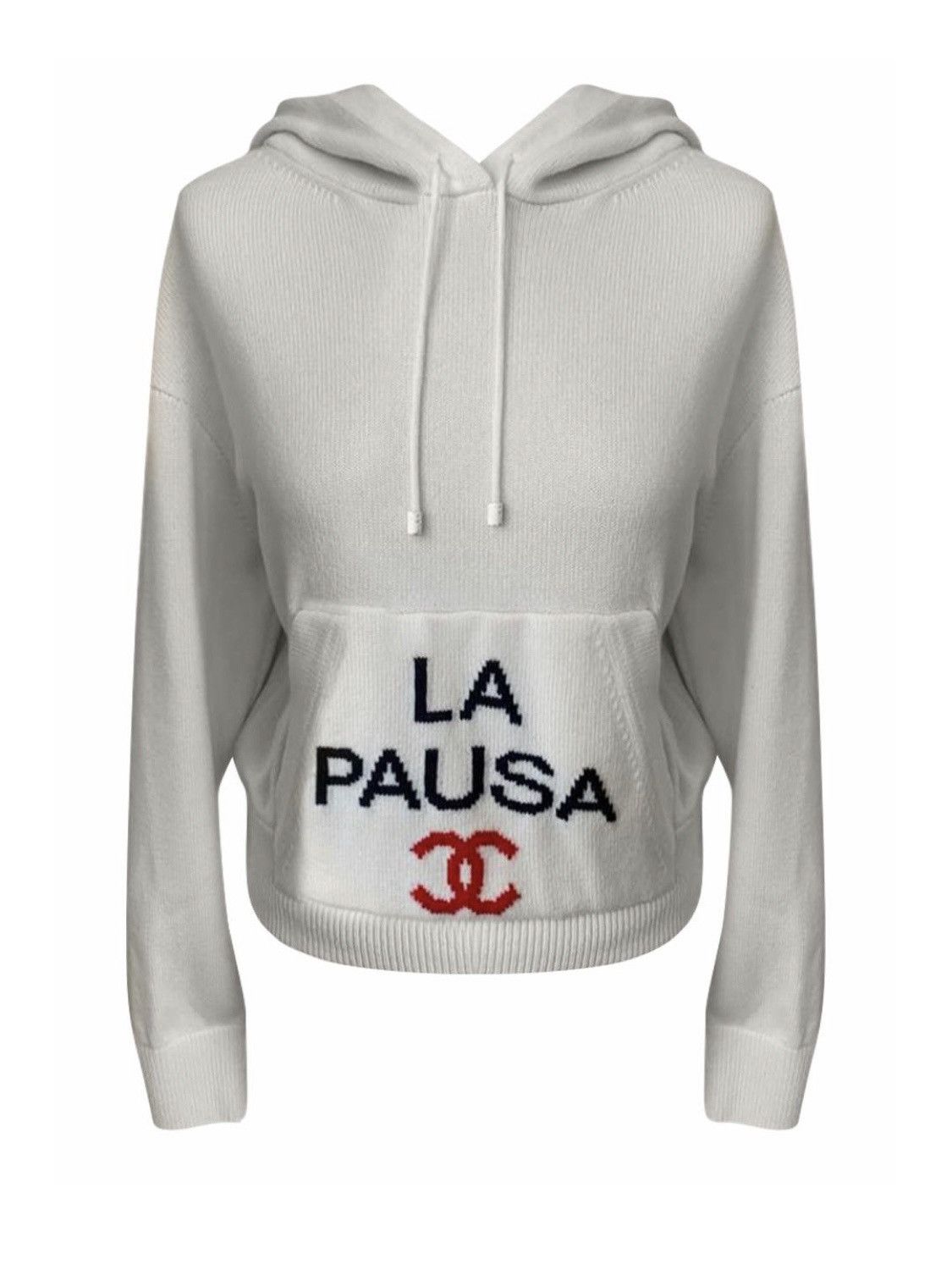 Chanel hoodie white best sale