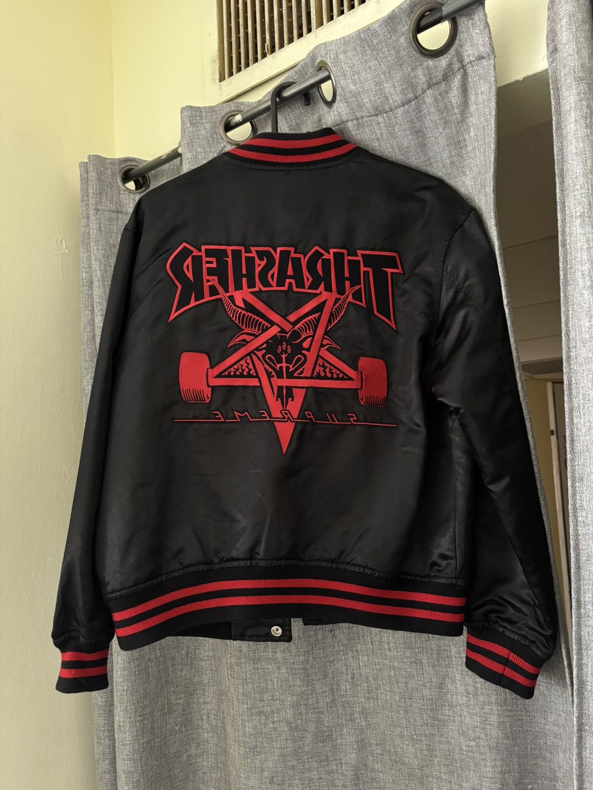 Supreme Thrasher® Satin Varsity Jacket M Brand New Supreme x