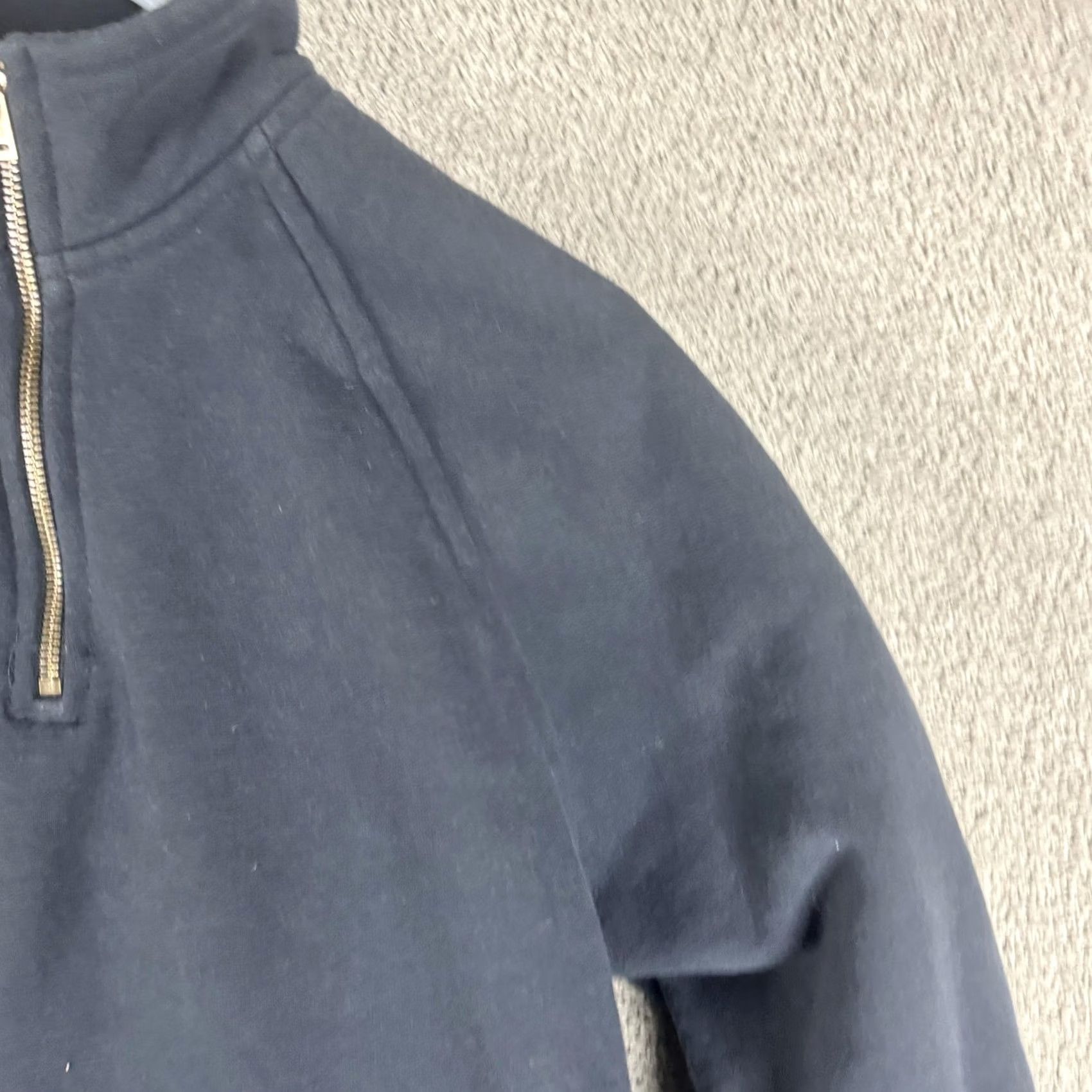 Flint And Tinder Flint and Tinder Sweatshirt Mens Large Blue 1/4 Zip Fleece Pullover Mock Neck Sweatshirt Mens L Blue 1/4 Zip Pockets Cotton fleece Vintage No Size US L / EU 52-54 / 3 - 4 Thumbnail