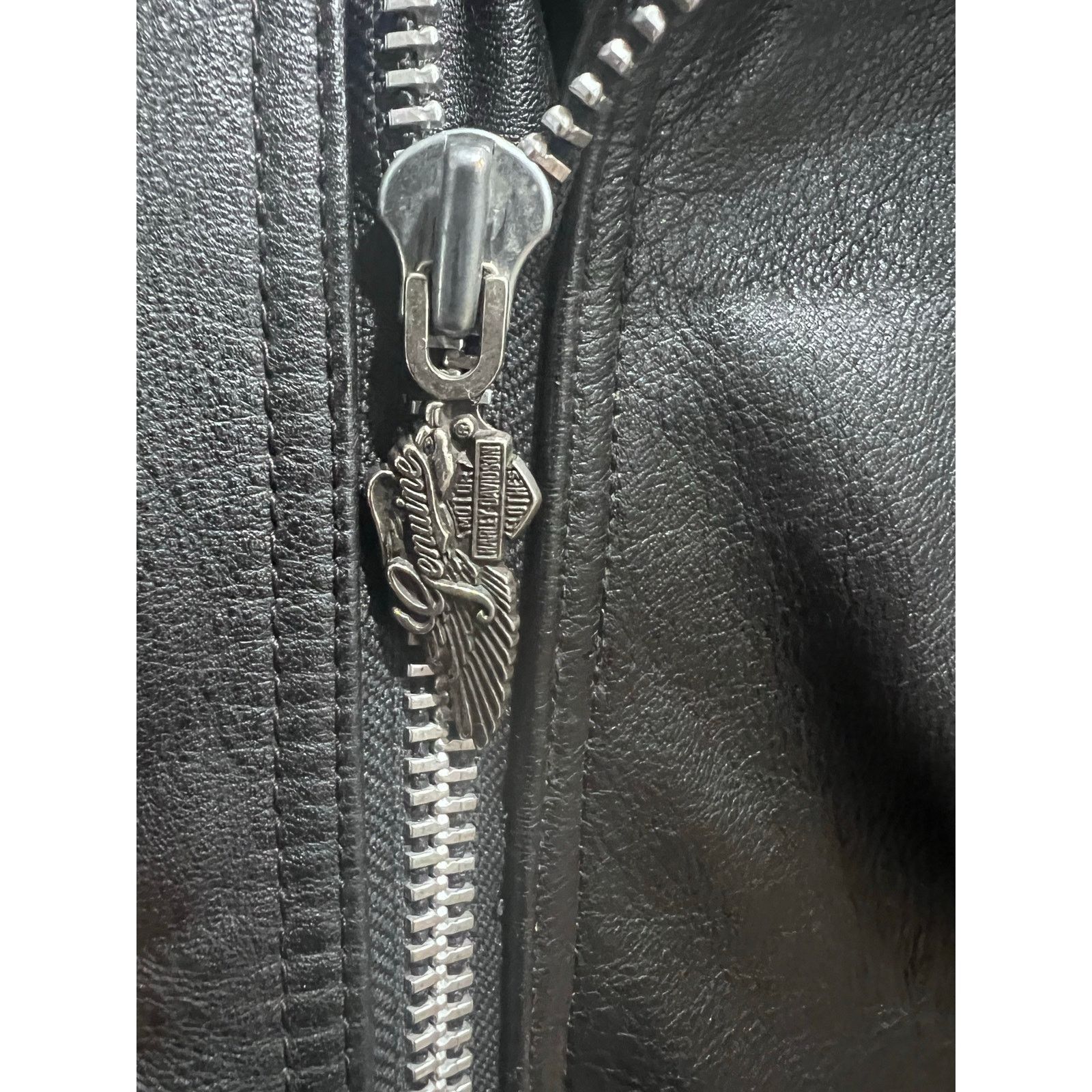 Harley Davidson Harley-Davidson Men’s Leather Jacket 44 L Black Eagle Patch Size L / US 10 / IT 46 - 8 Thumbnail