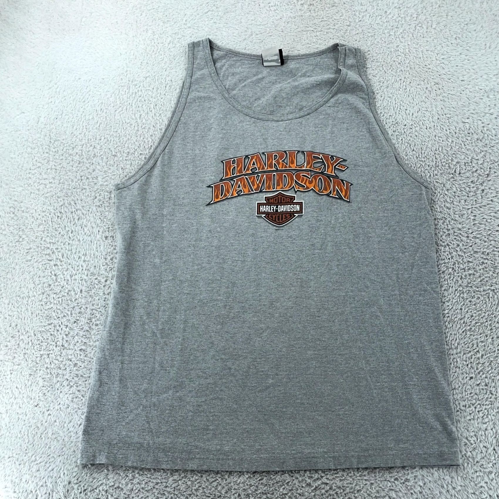 Harley Davidson Harley-Davidson Shirt L/XL Gray Sleeveless Tank Top USA Vintage? No (adjusted for clarity) Size US L / EU 52-54 / 3 - 4 Thumbnail