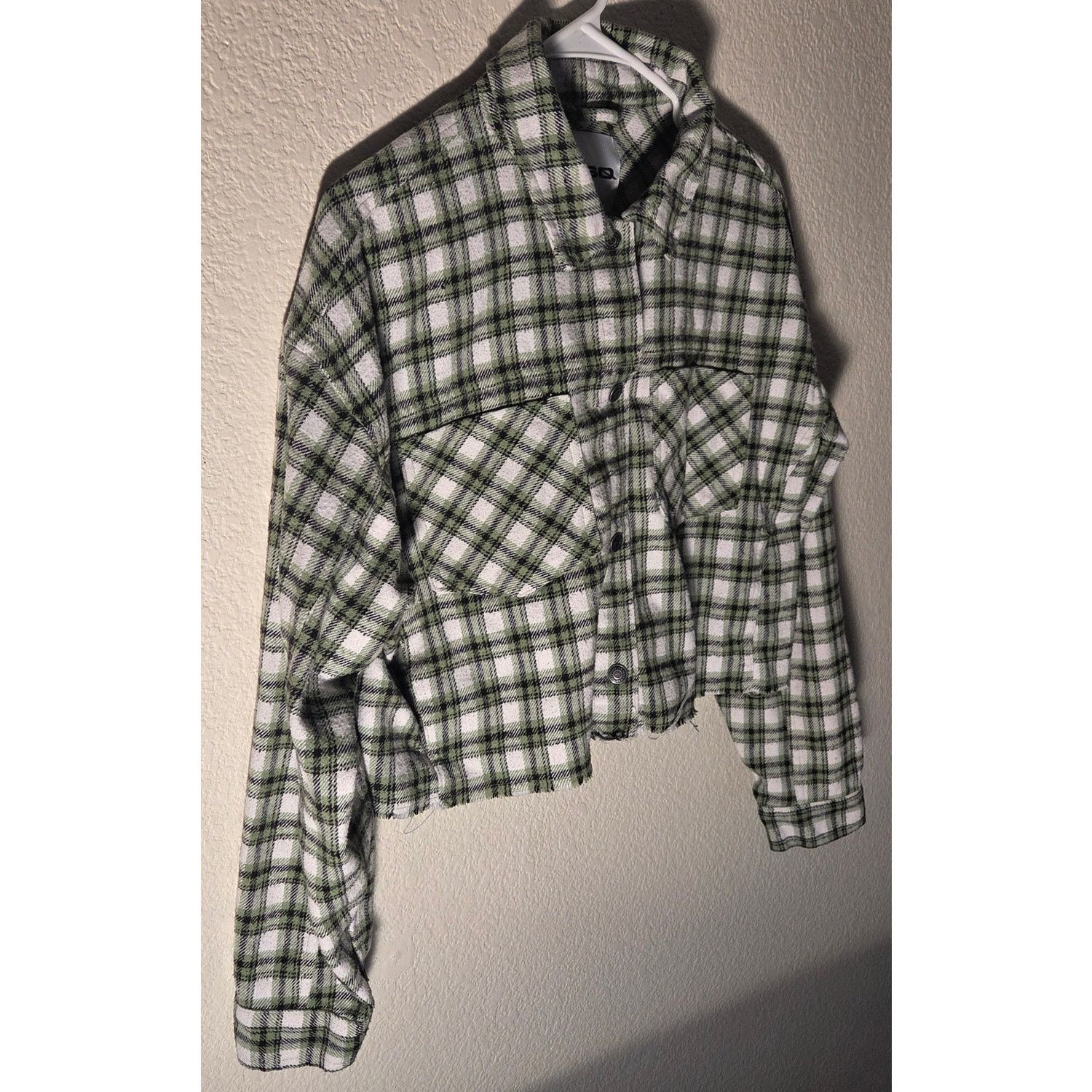 Rsq Women's RSQ Cropped Button Up Plaid Shirt - Medium Size M / US 6-8 / IT 42-44 - 2 Thumbnail