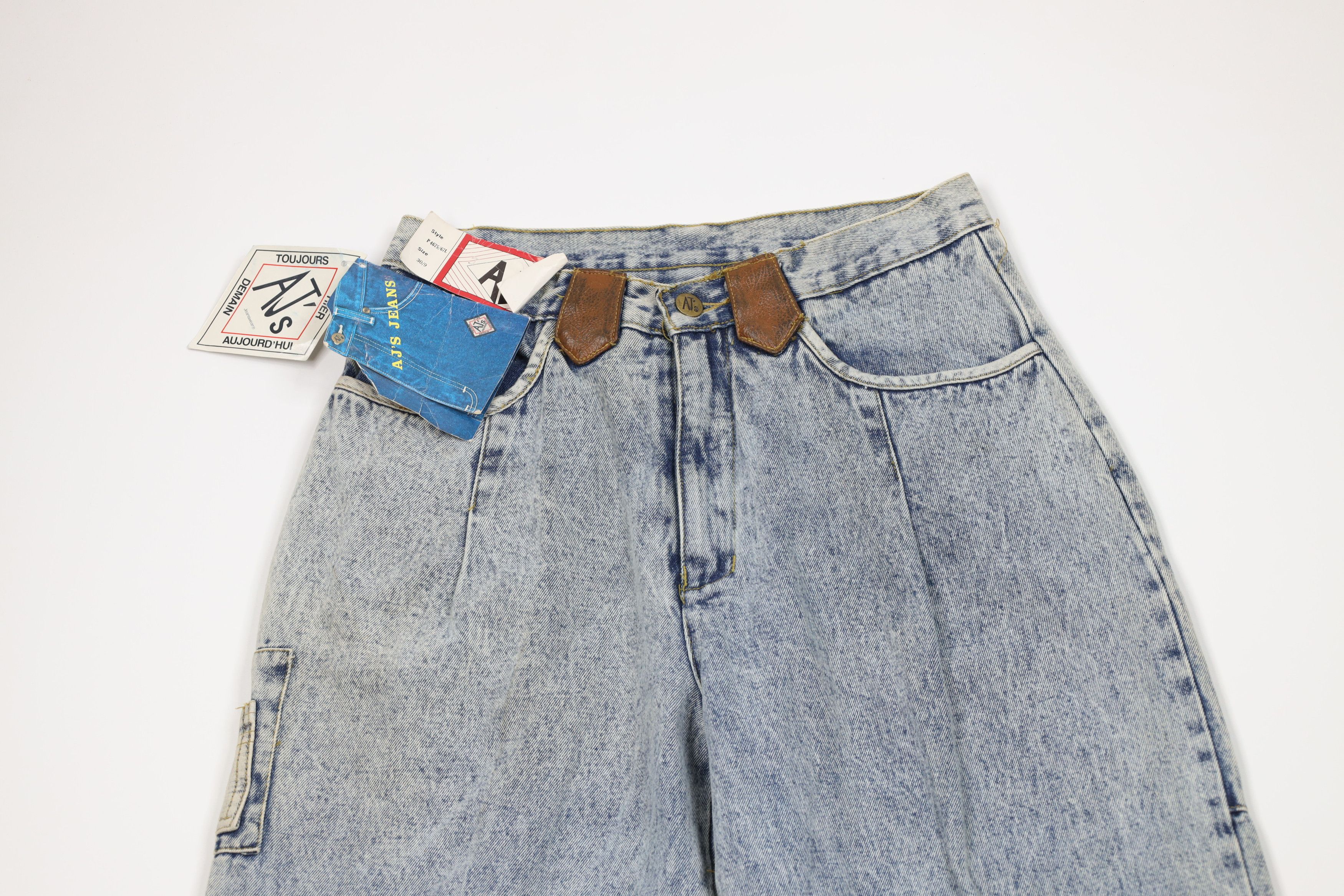 Vintage Deadstock Vintage 90s Streetwear Trim Acid Wash Denim Jeans Size 32" / US 10 / IT 46 - 2 Thumbnail