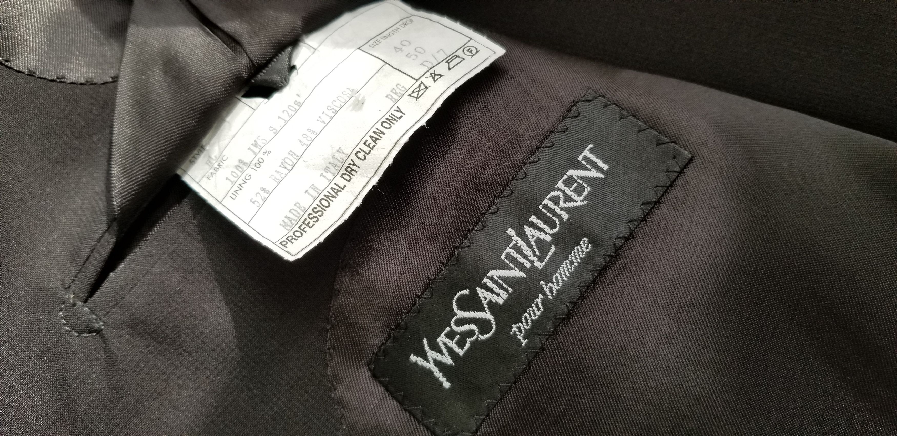 Yves Saint Laurent YSL black wool suit Size 40R - 4 Thumbnail