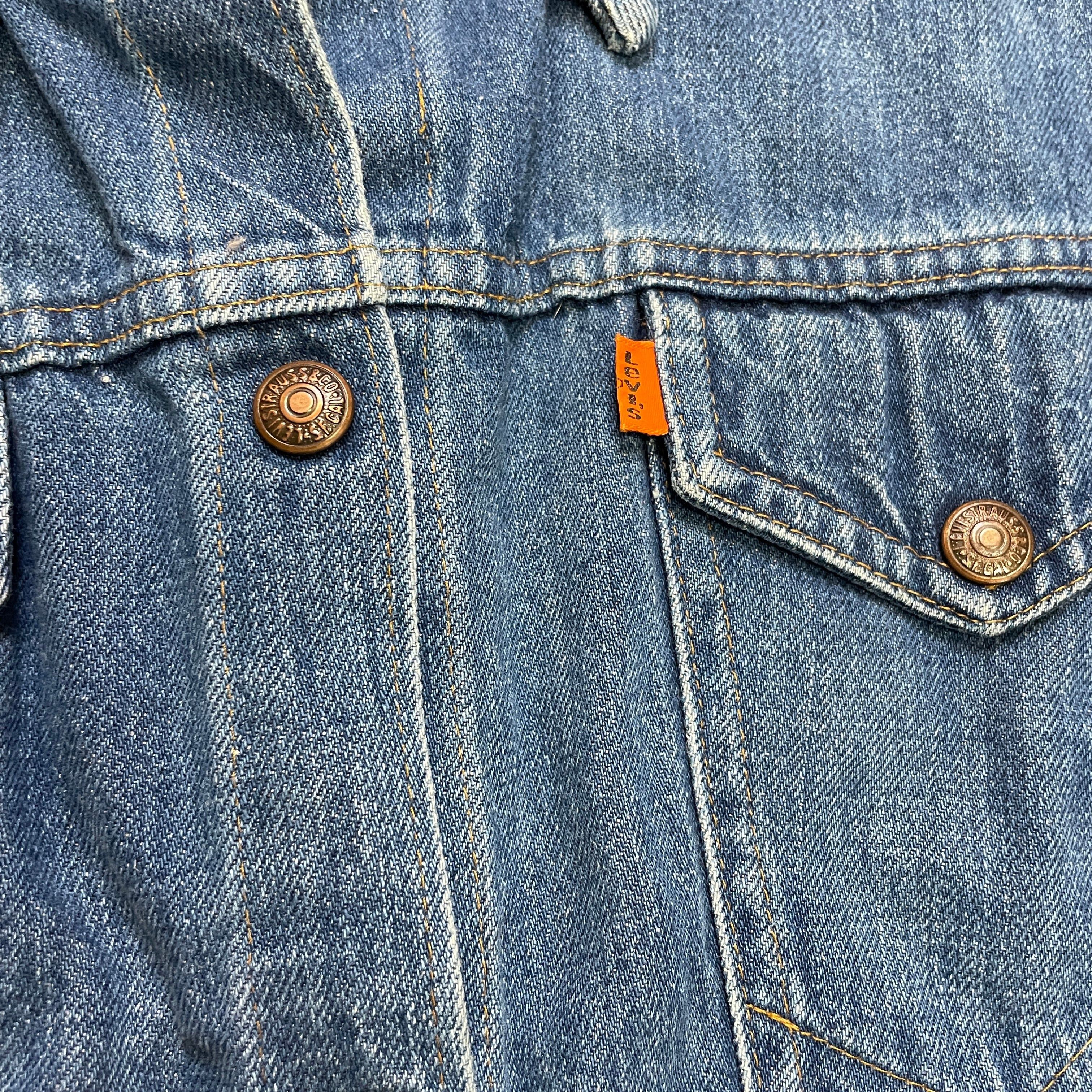 Levi's Outstanding Vintage 60s/70s Levi's for Gals Orange Tab Fitted Denim Jacket Size S/Youth L Size S / US 4 / IT 40 - 3 Thumbnail