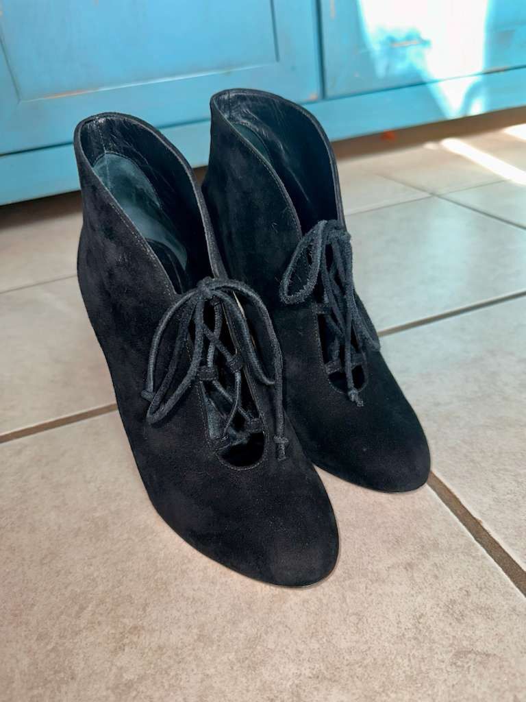 Other DEIMILLE black suede ankle booties Size US 6.5 / IT 36.5 - 3 Thumbnail