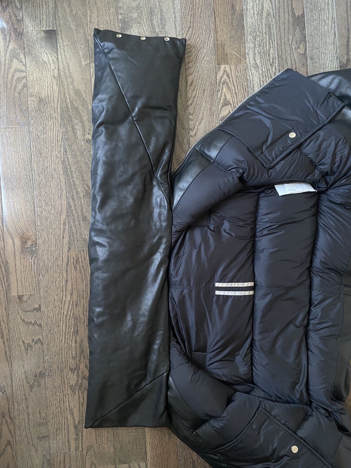 Rick Owens Rick Owens Funnel Neck Down lambskin Leather Sisyphus Jacket Size US M / EU 48-50 / 2 - 16 Thumbnail