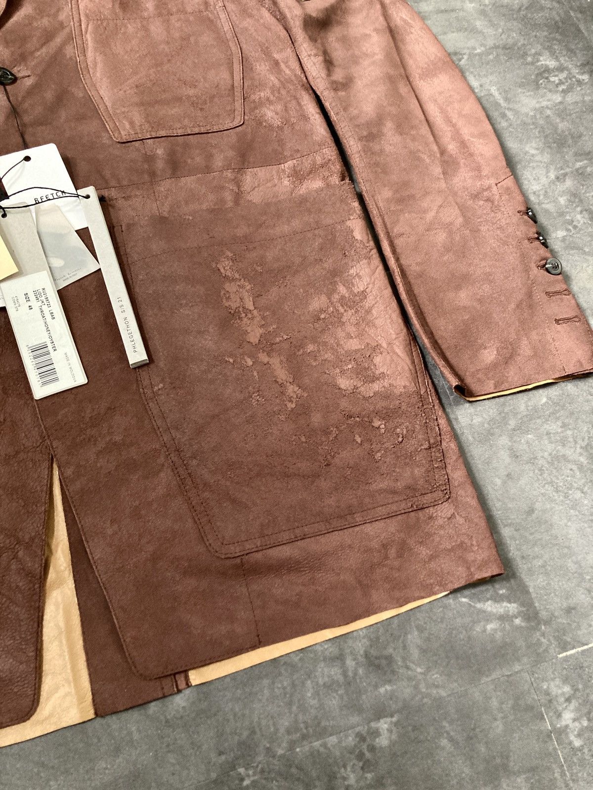 Rick Owens SS 21 "PHLEGETHON" Runway Blistered Lamb Leather Lido Jacket Size US M / EU 48-50 / 2 - 4 Thumbnail