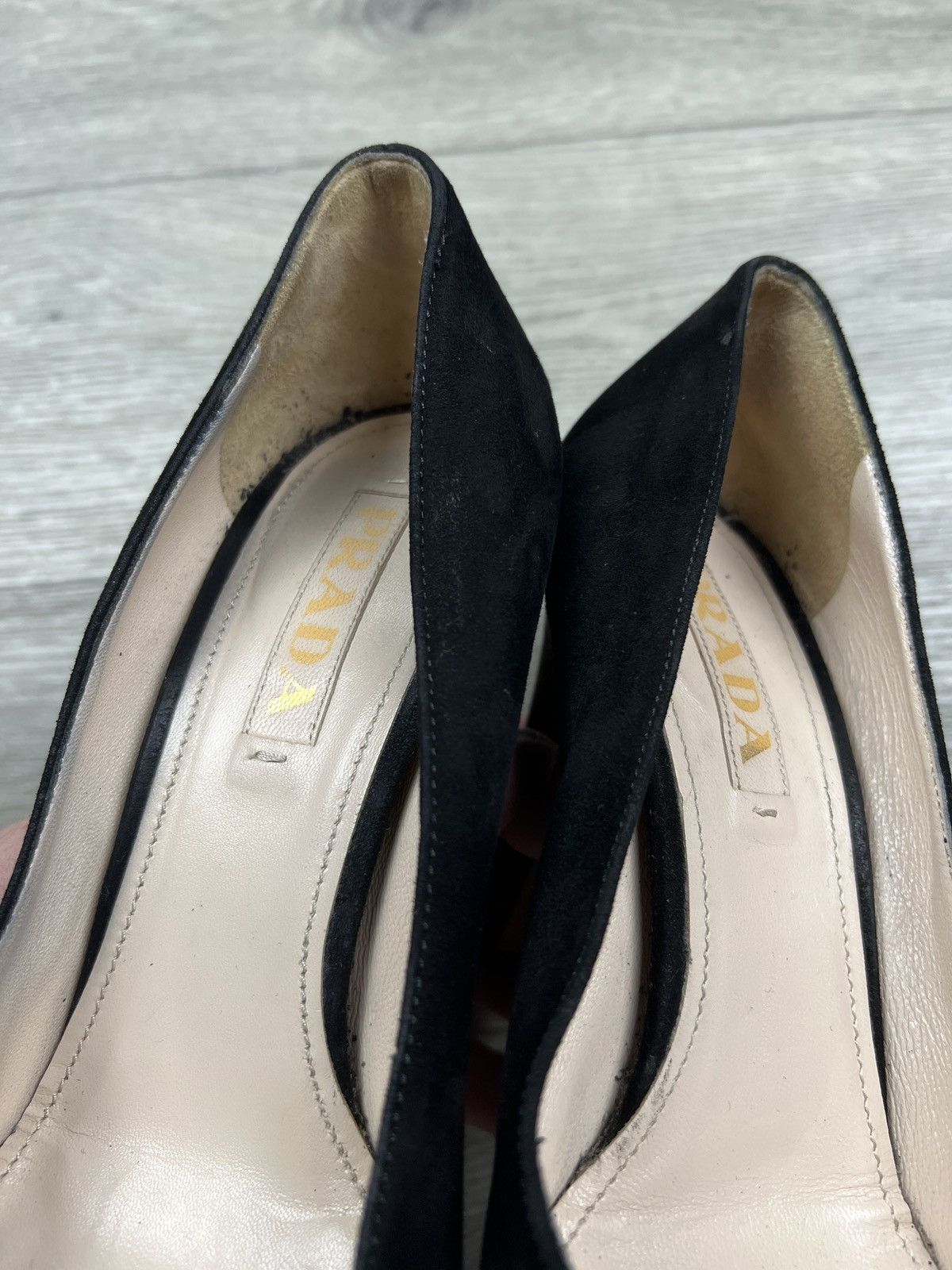 Prada Vintage Prada Suede Platform Heels – Two-Tone Brown & Black Size US 7.5 / IT 37.5 - 9 Thumbnail