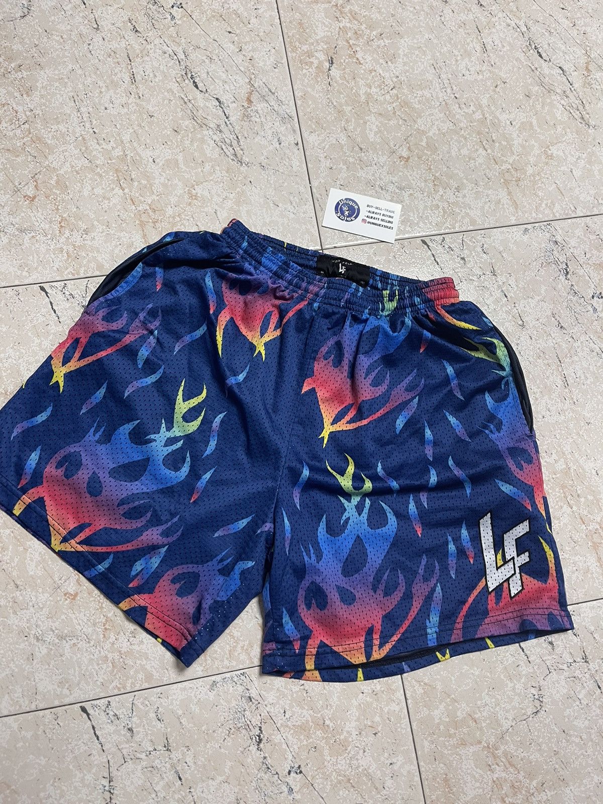 2024 Lost Files Blue Flame Shorts Size Medium