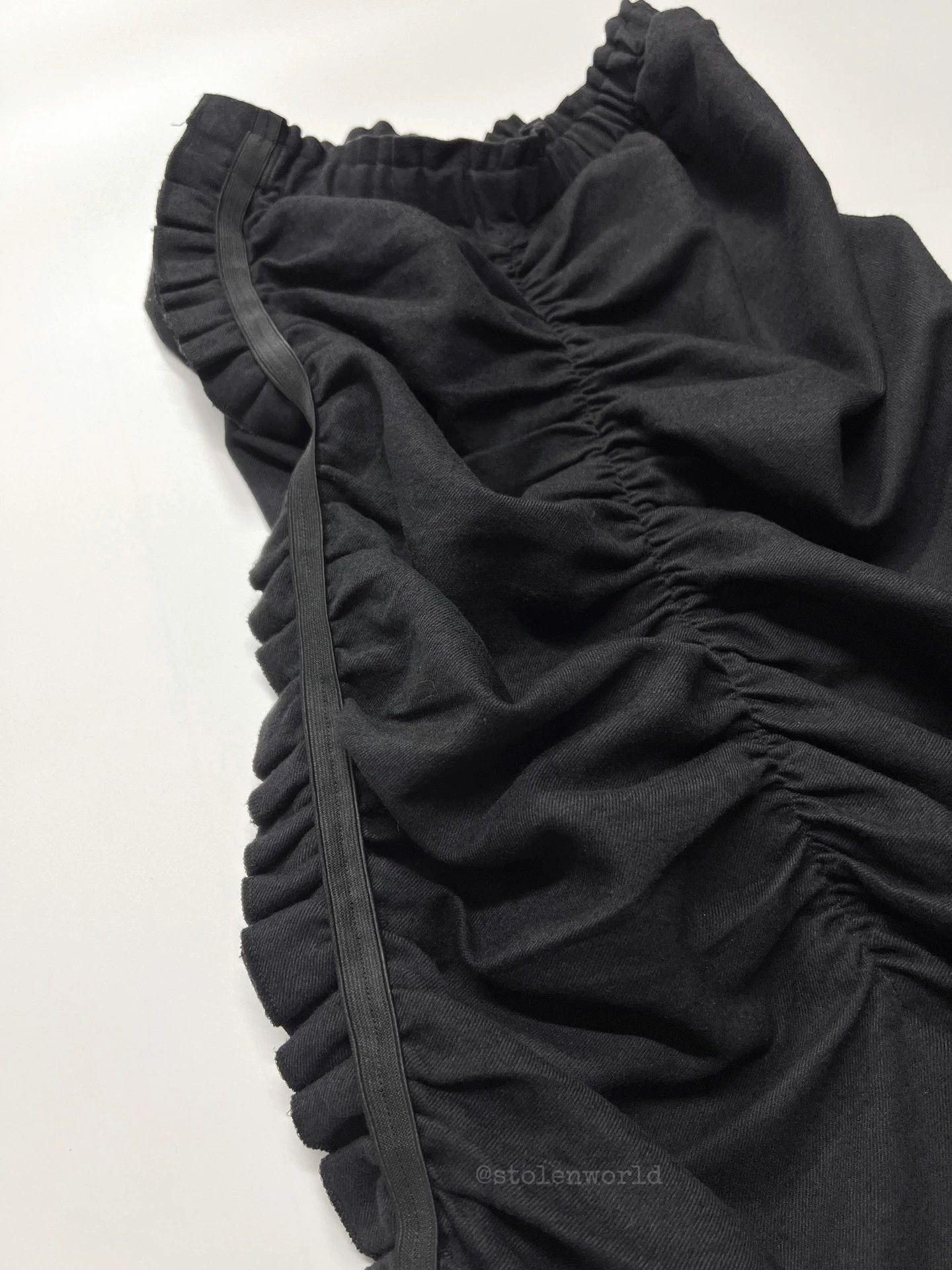 Comme des Garcons CDG Tricot Irregular Pleated Wool-Cotton Skirt Size 27" / US 4 / IT 40 - 2 Thumbnail