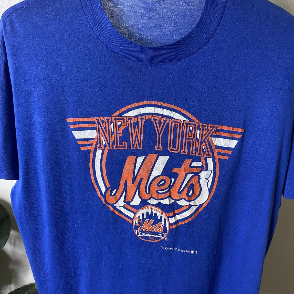 MLB Vintage 1987 Trench New York Mets MLB Baseball Tee Size US L / EU 52-54 / 3 - 2 Thumbnail